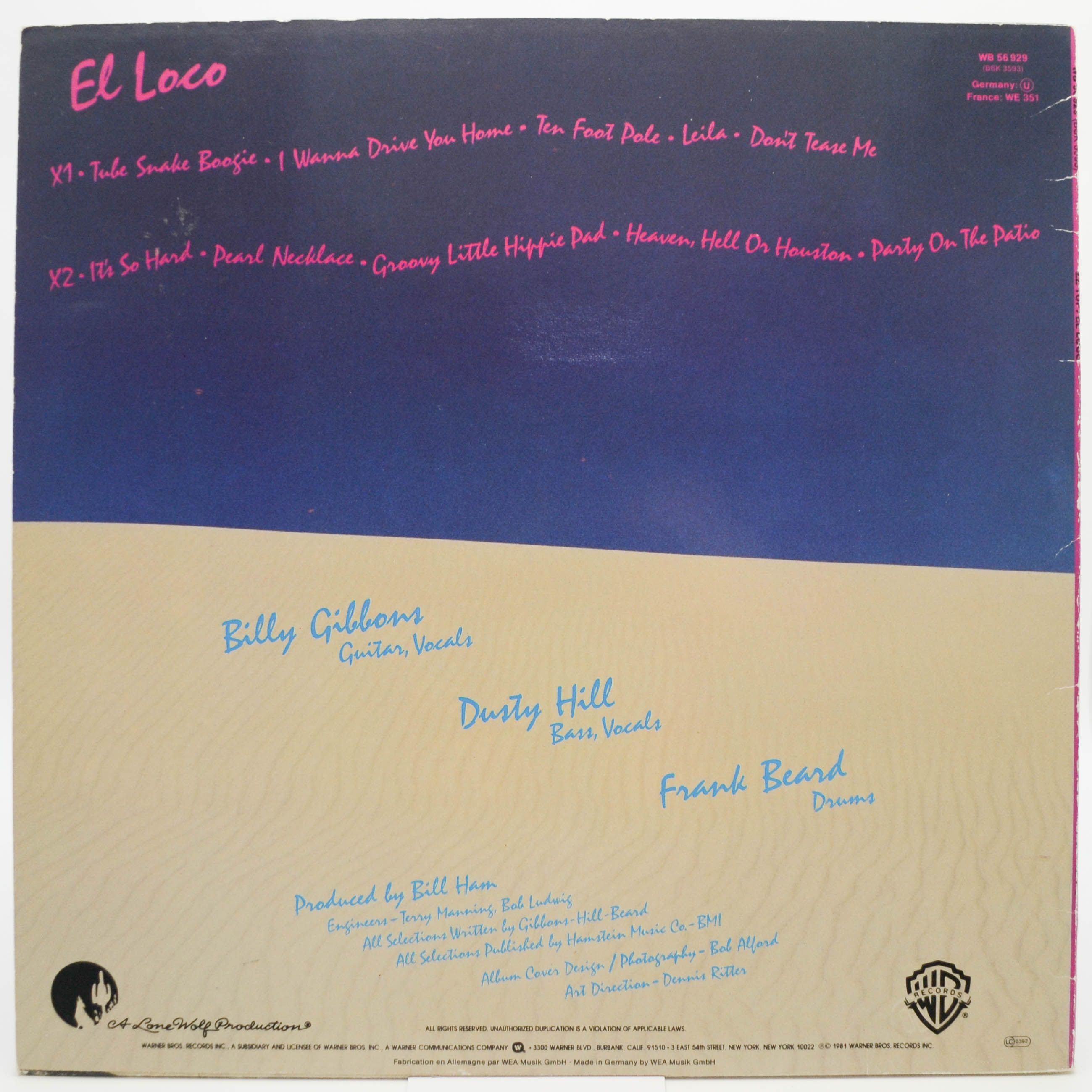 ZZ Top — El Loco, 1981