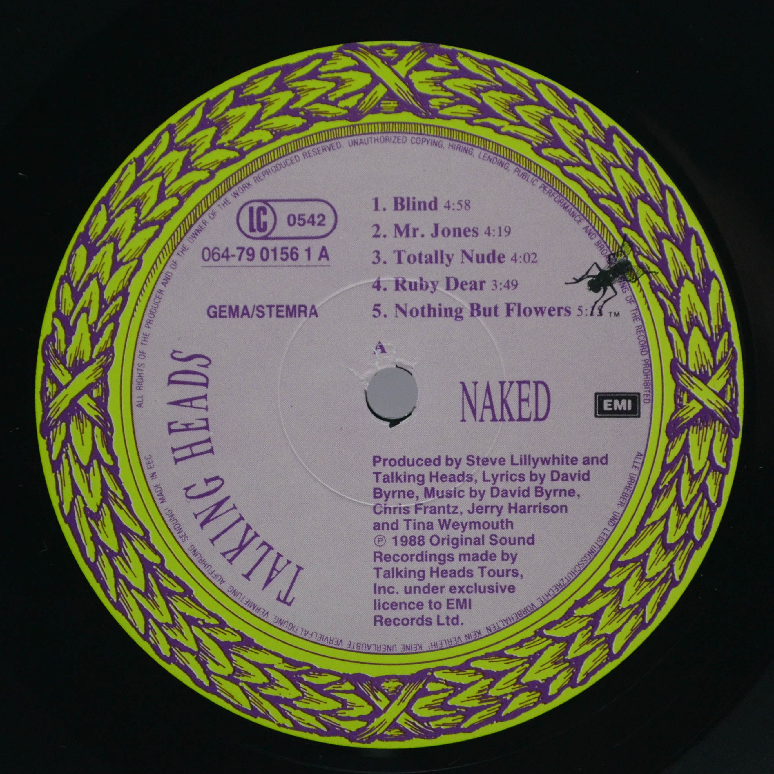 Виниловая пластинка Talking Heads — Naked, 1988