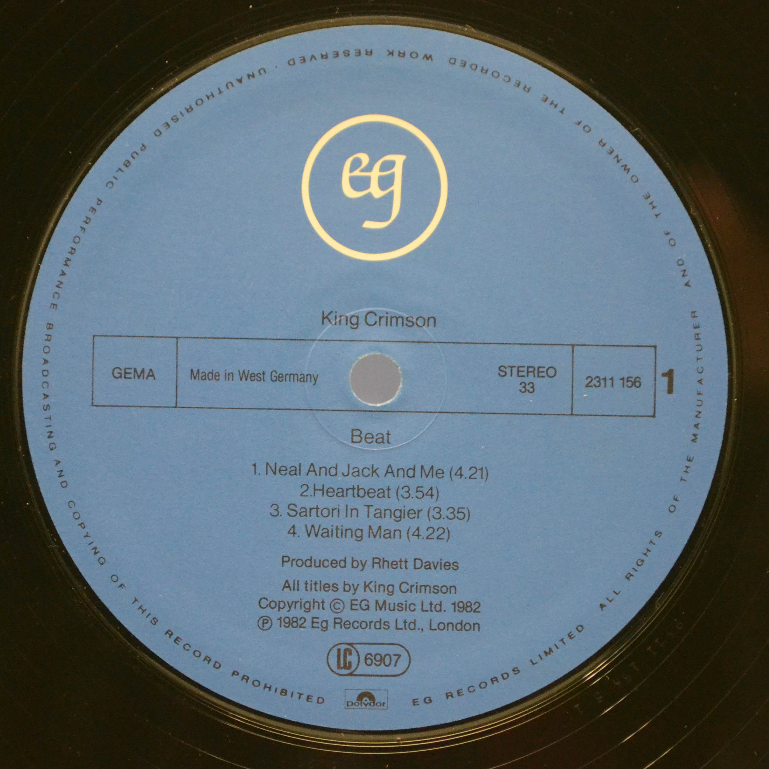 King Crimson — Beat, 1982