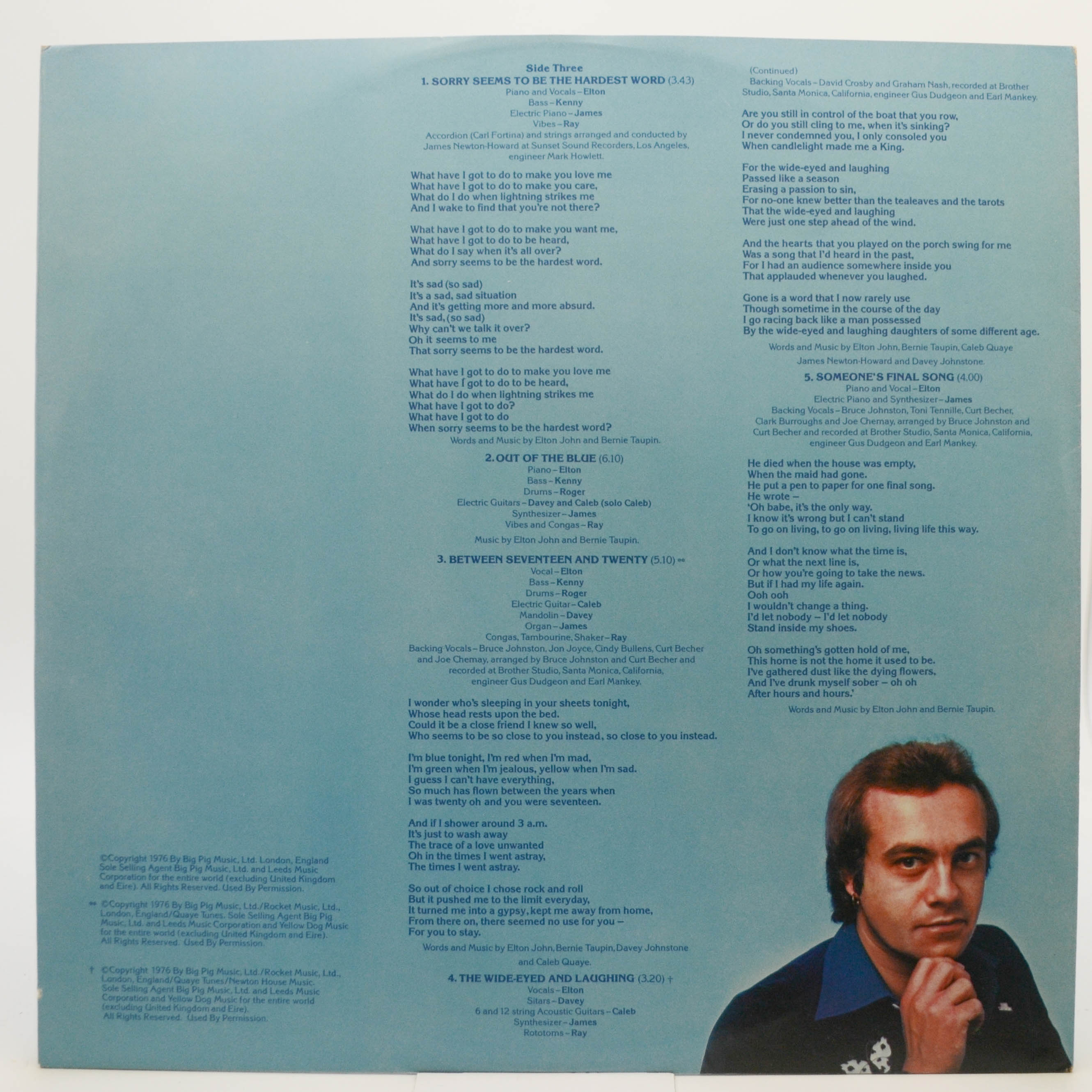 Elton John — Blue Moves (2LP, USA), 1976