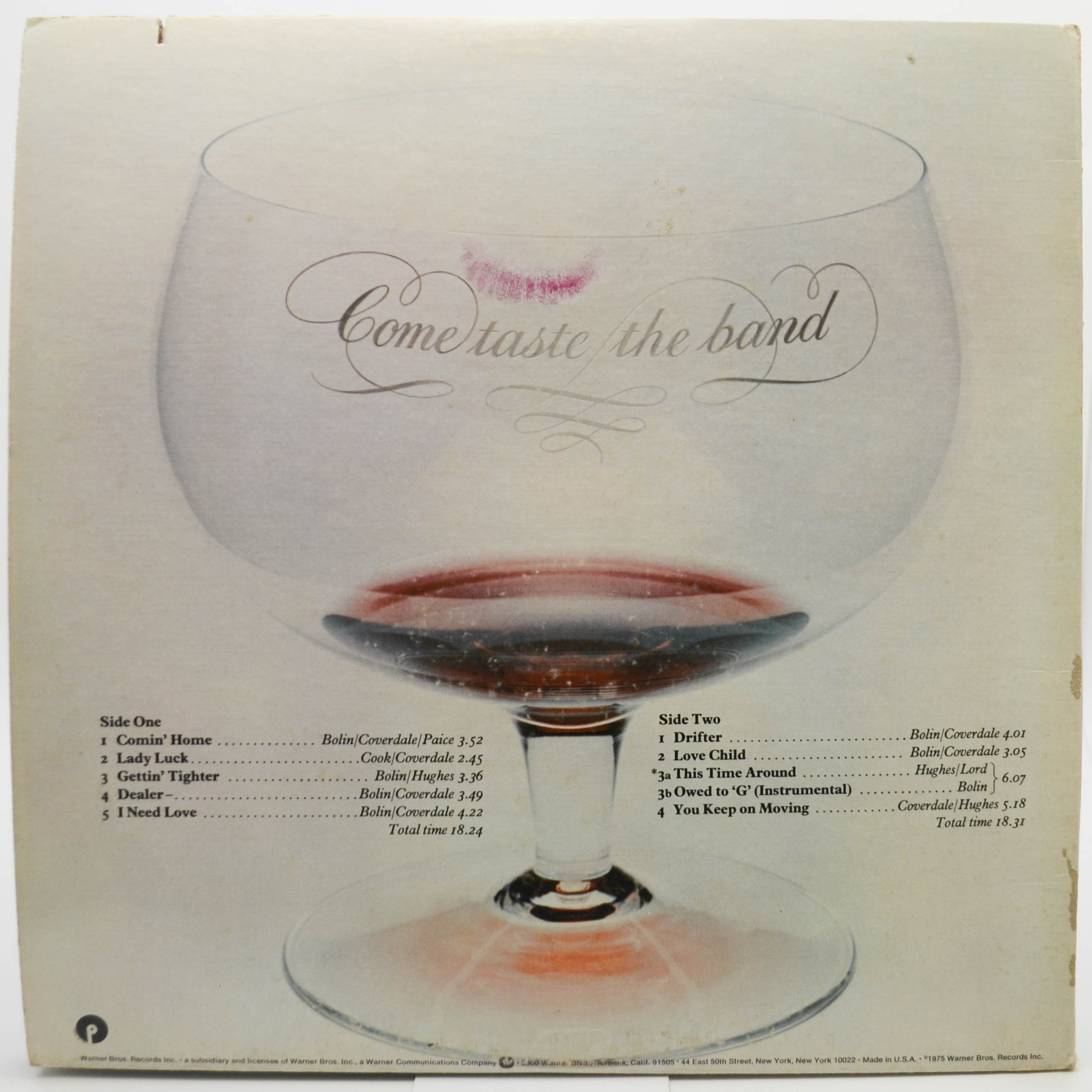 Deep Purple — Come Taste The Band (USA), 1975