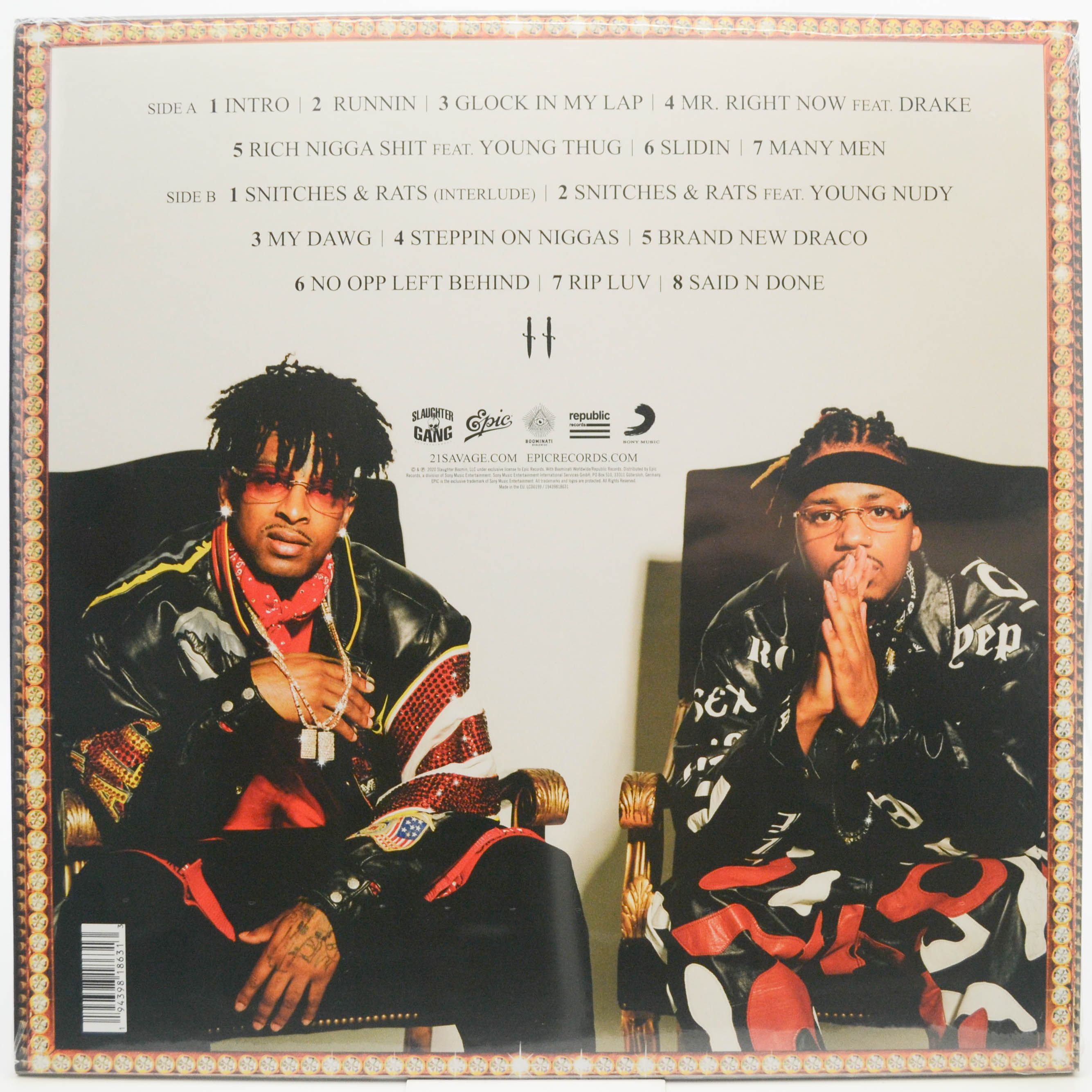 Виниловая пластинка 21 Savage & Metro Boomin — Savage Mode II, 2020