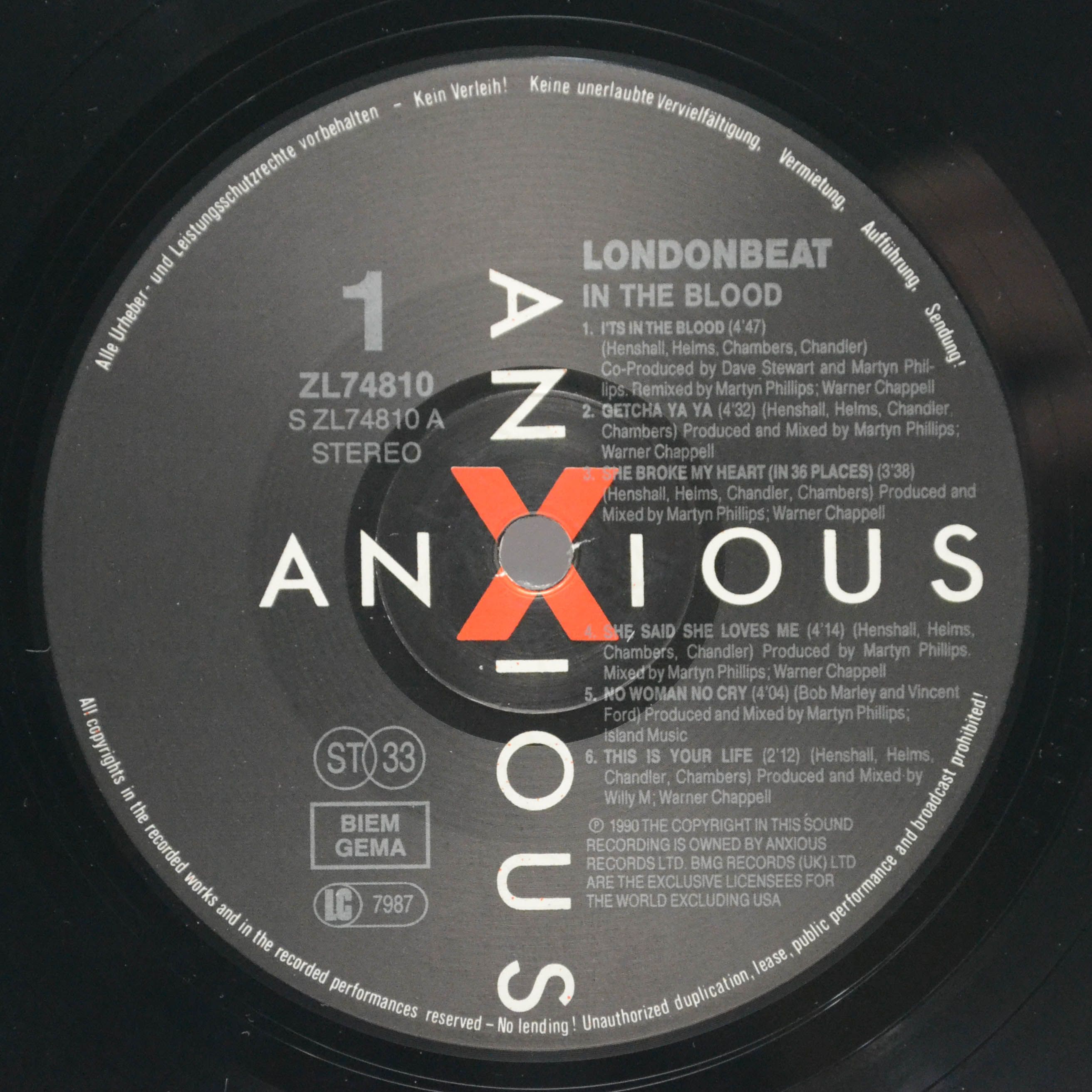 Виниловая пластинка Londonbeat — In The Blood, 1990