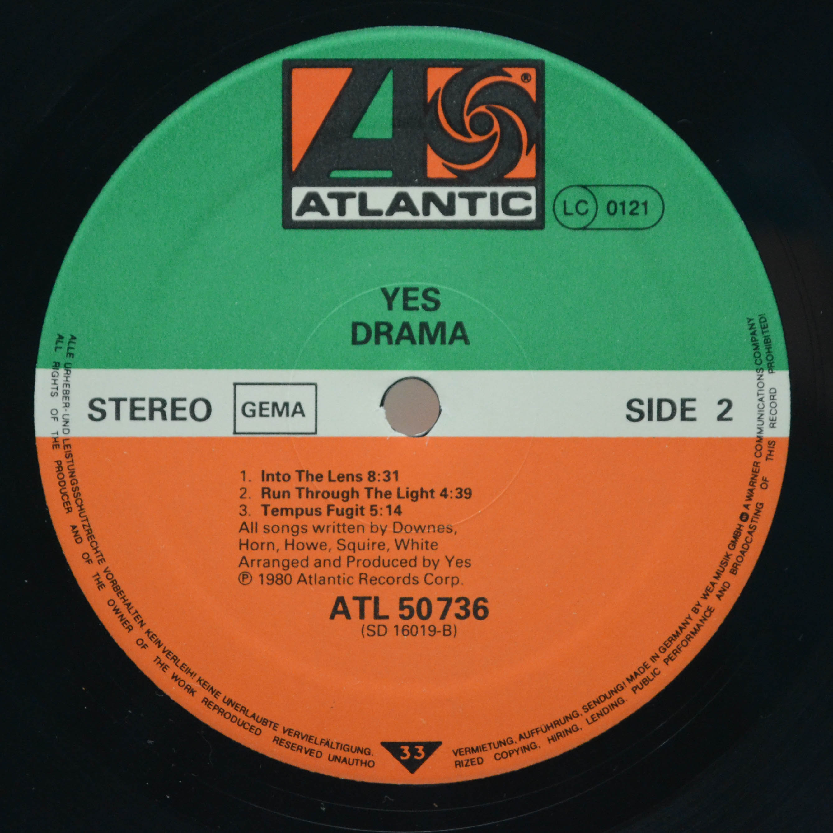 Виниловая пластинка Yes — Drama, 1980
