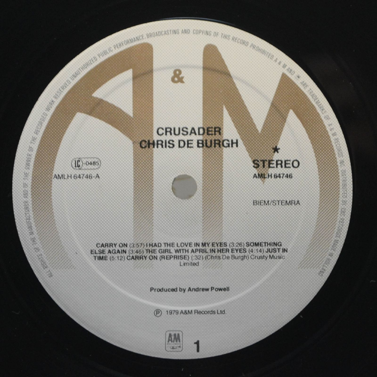 Виниловая пластинка Chris de Burgh — Crusader, 1979