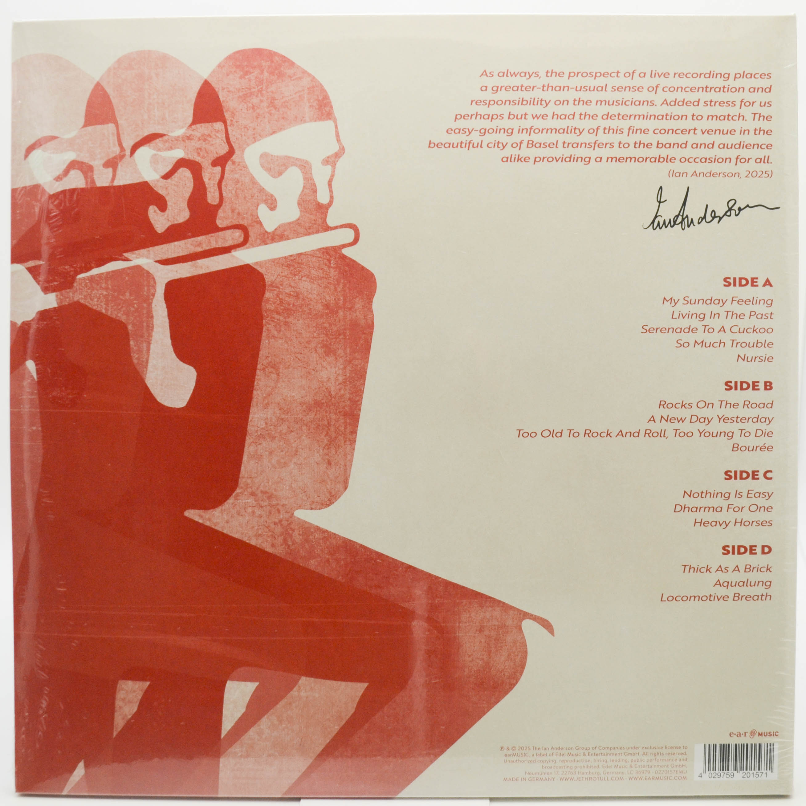 Виниловая пластинка Jethro Tull — Live From Baloise Session (2LP), 2009