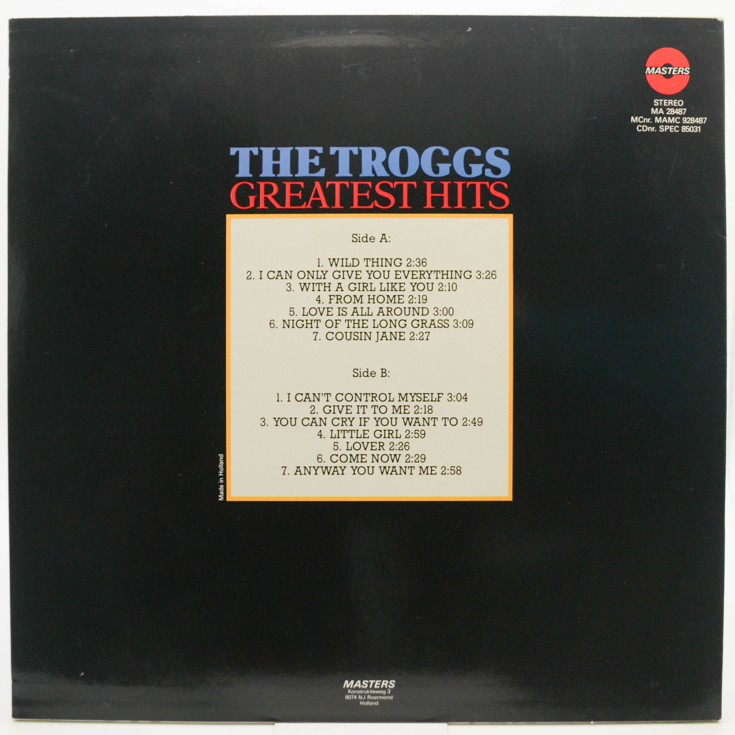 Troggs — Greatest Hits, 1993