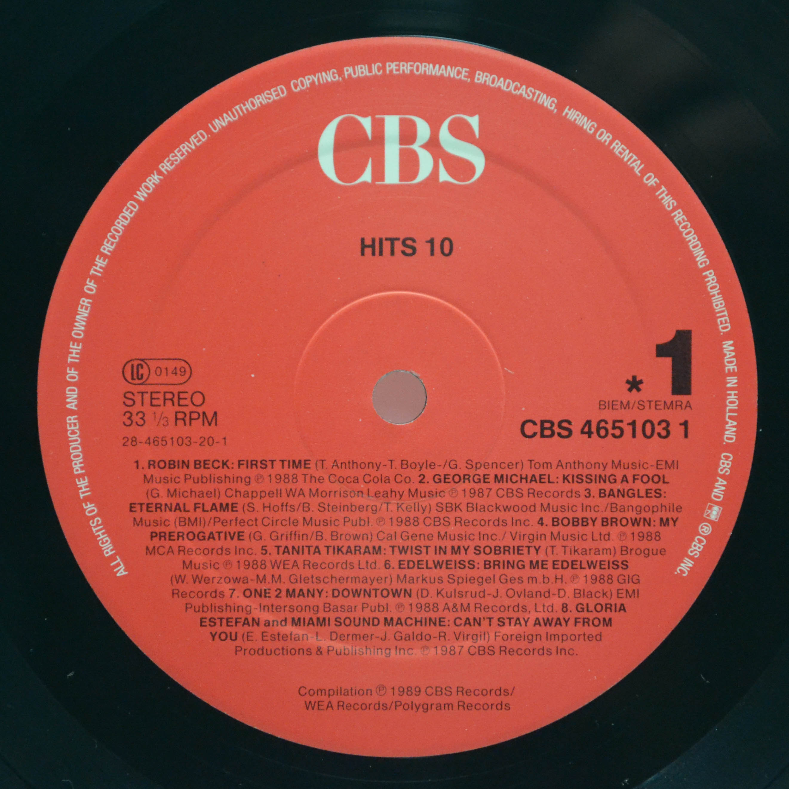 Various — Hits 10, 1989