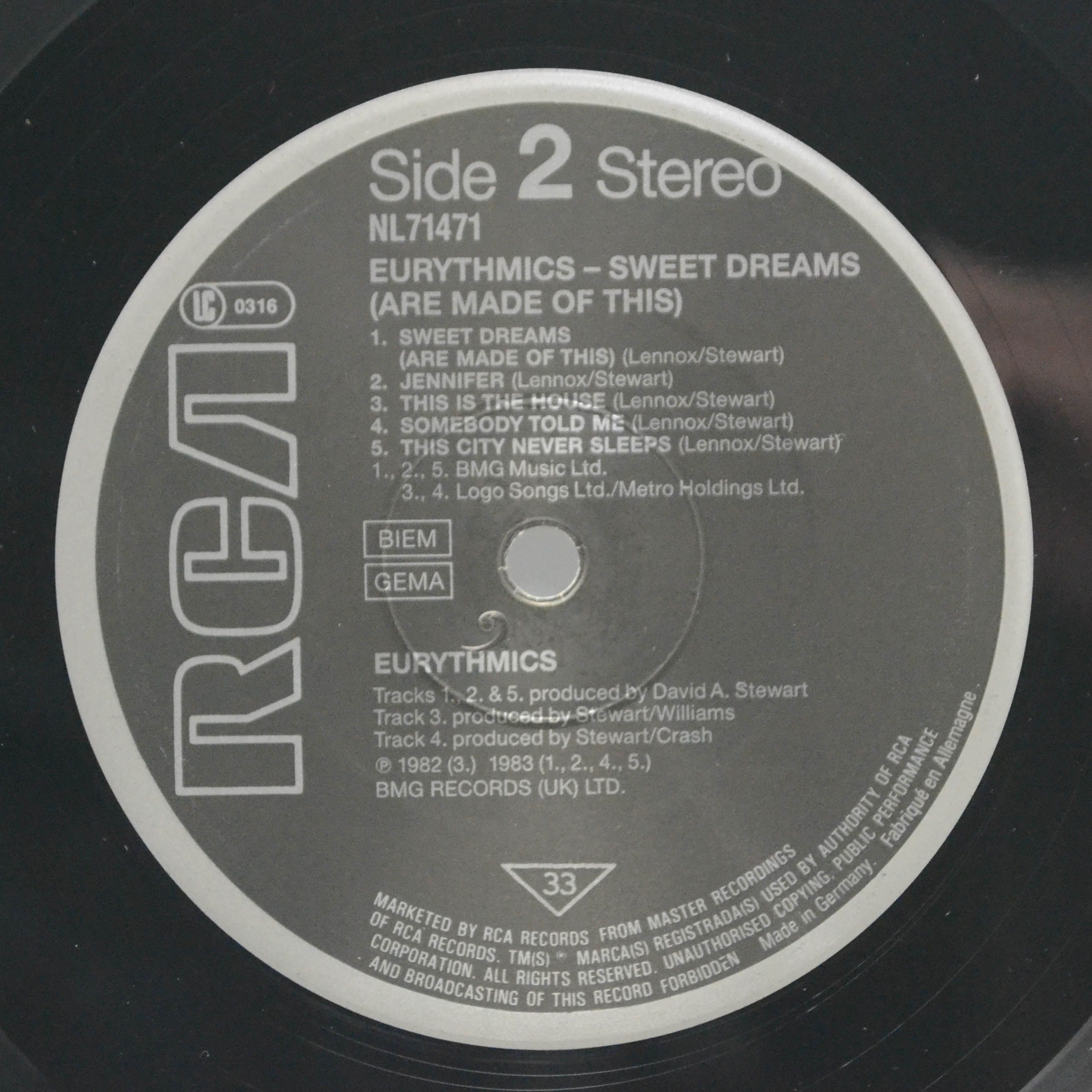 Eurythmics — Sweet Dreams (Are Made Of This), 1987