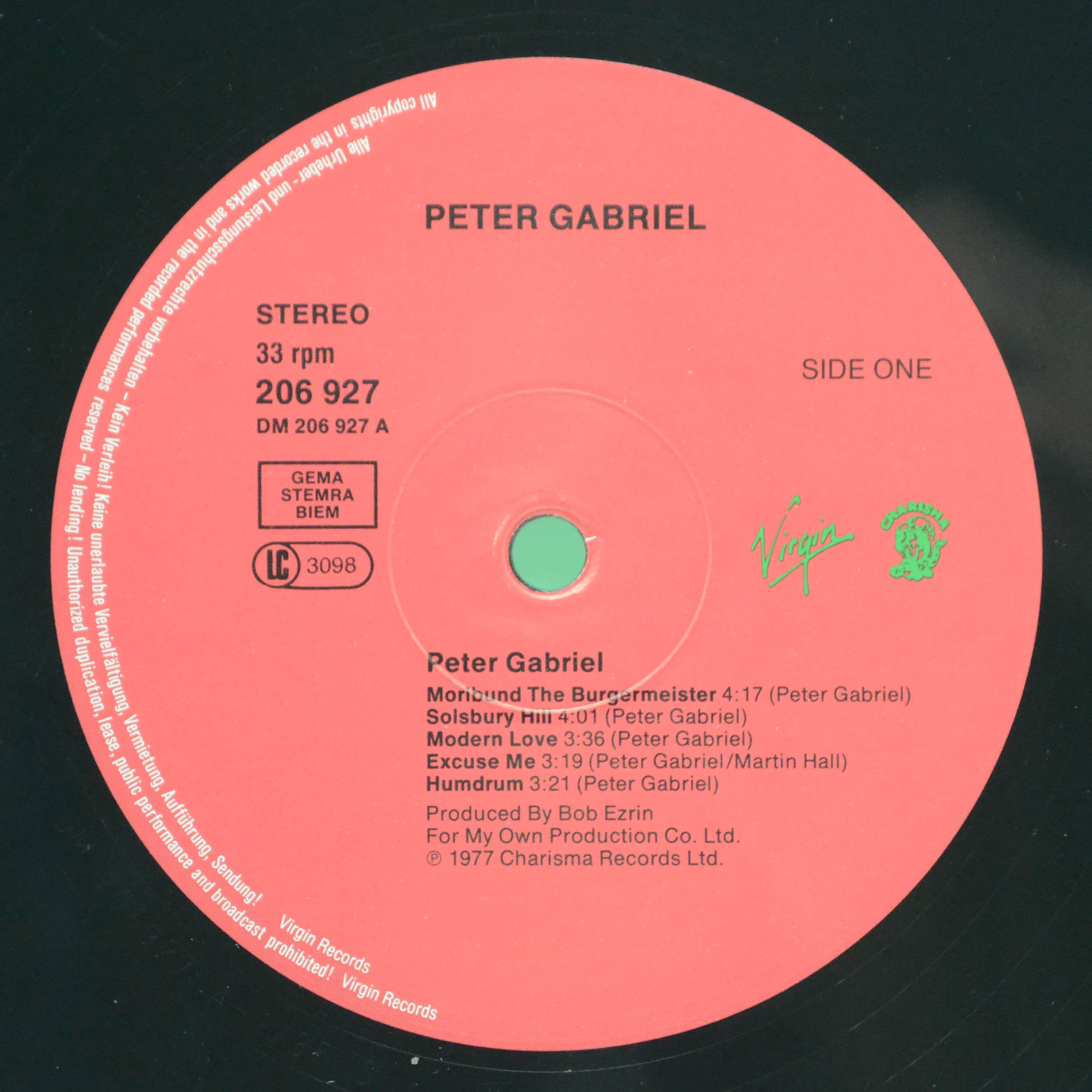 Peter Gabriel — Peter Gabriel, 1985