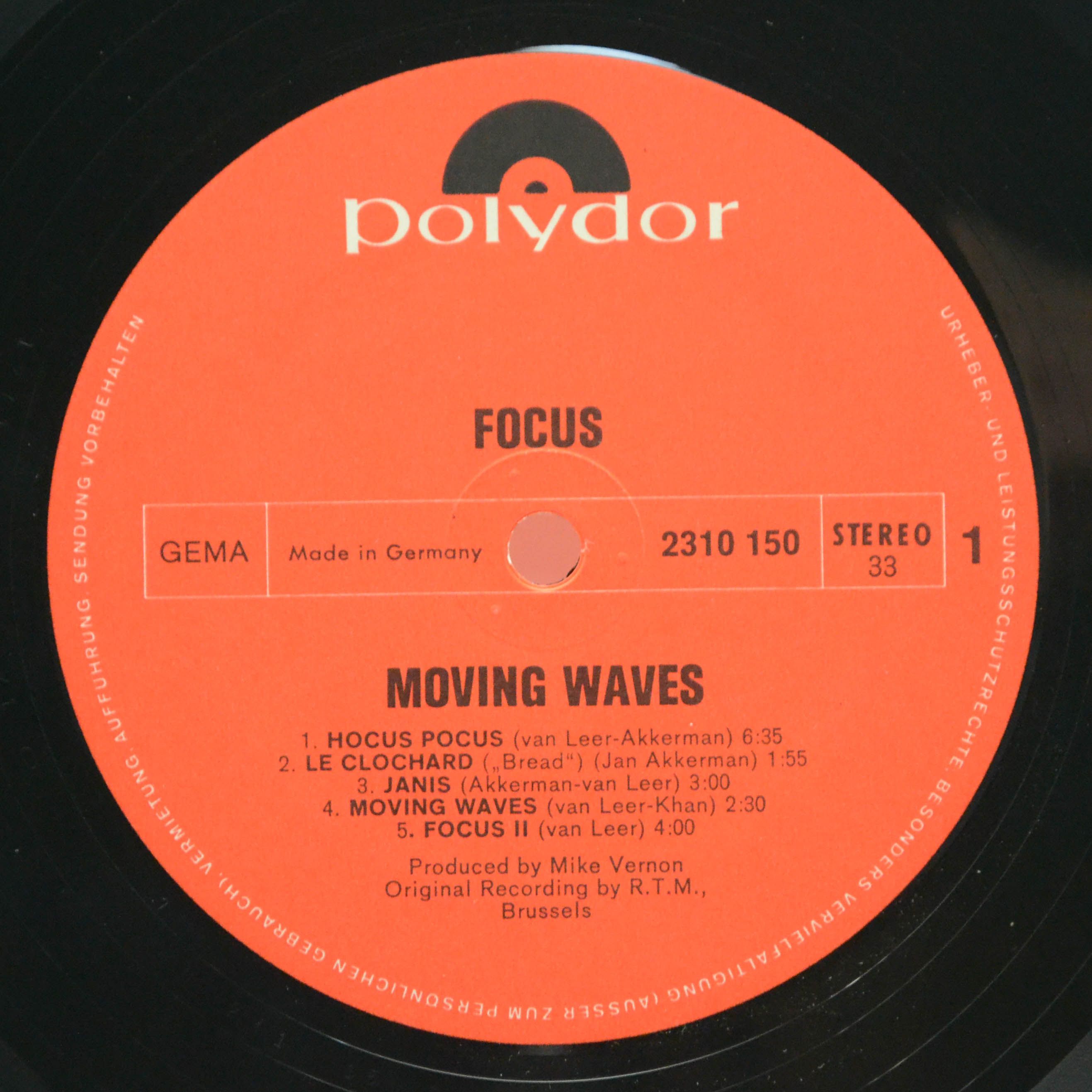Виниловая пластинка Focus — Moving Waves, 1971