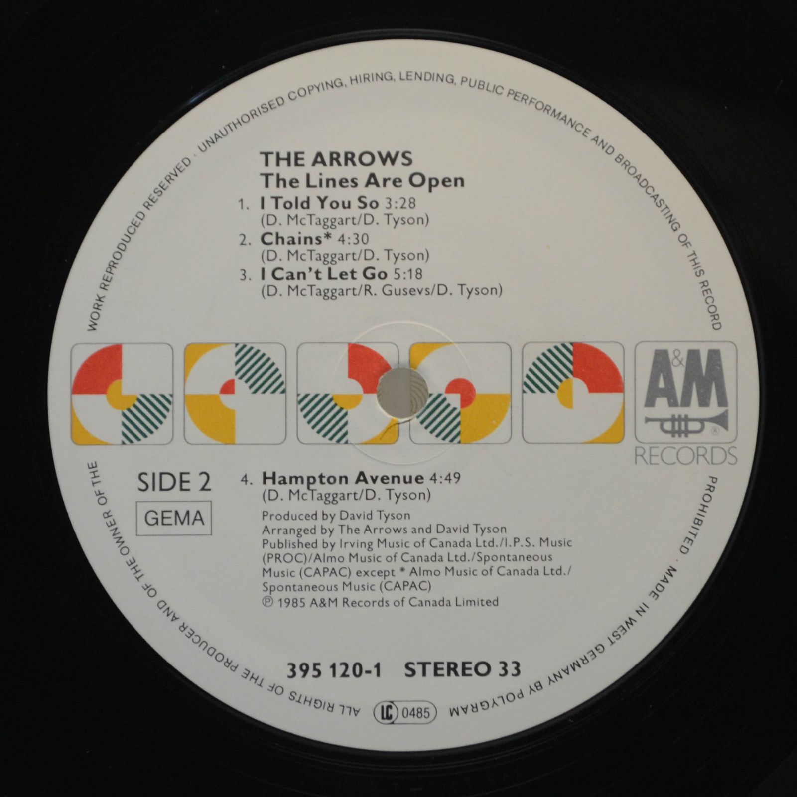 Виниловая пластинка Arrows — The Lines Are Open, 1986