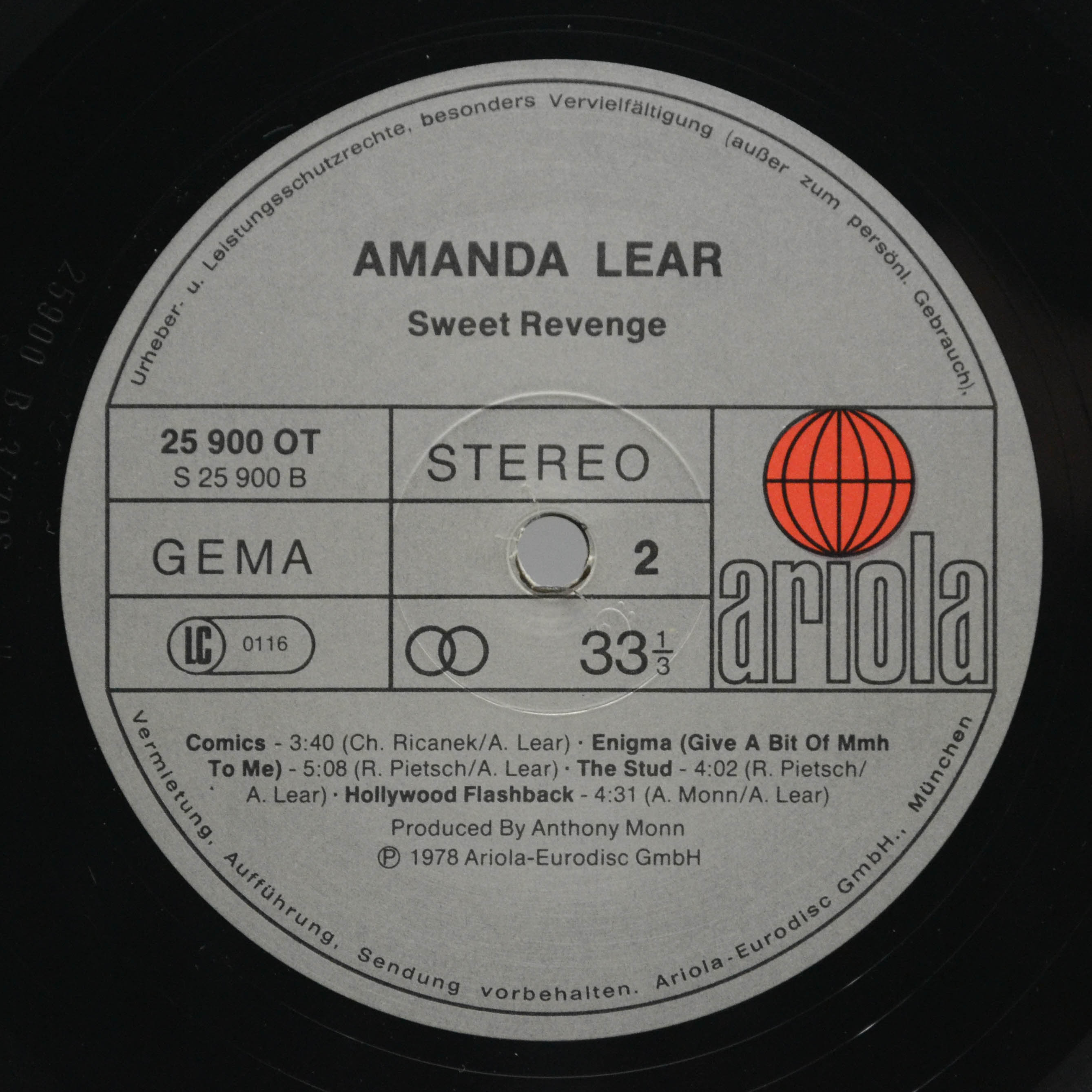 Виниловая пластинка Amanda Lear — Sweet Revenge (poster), 1978