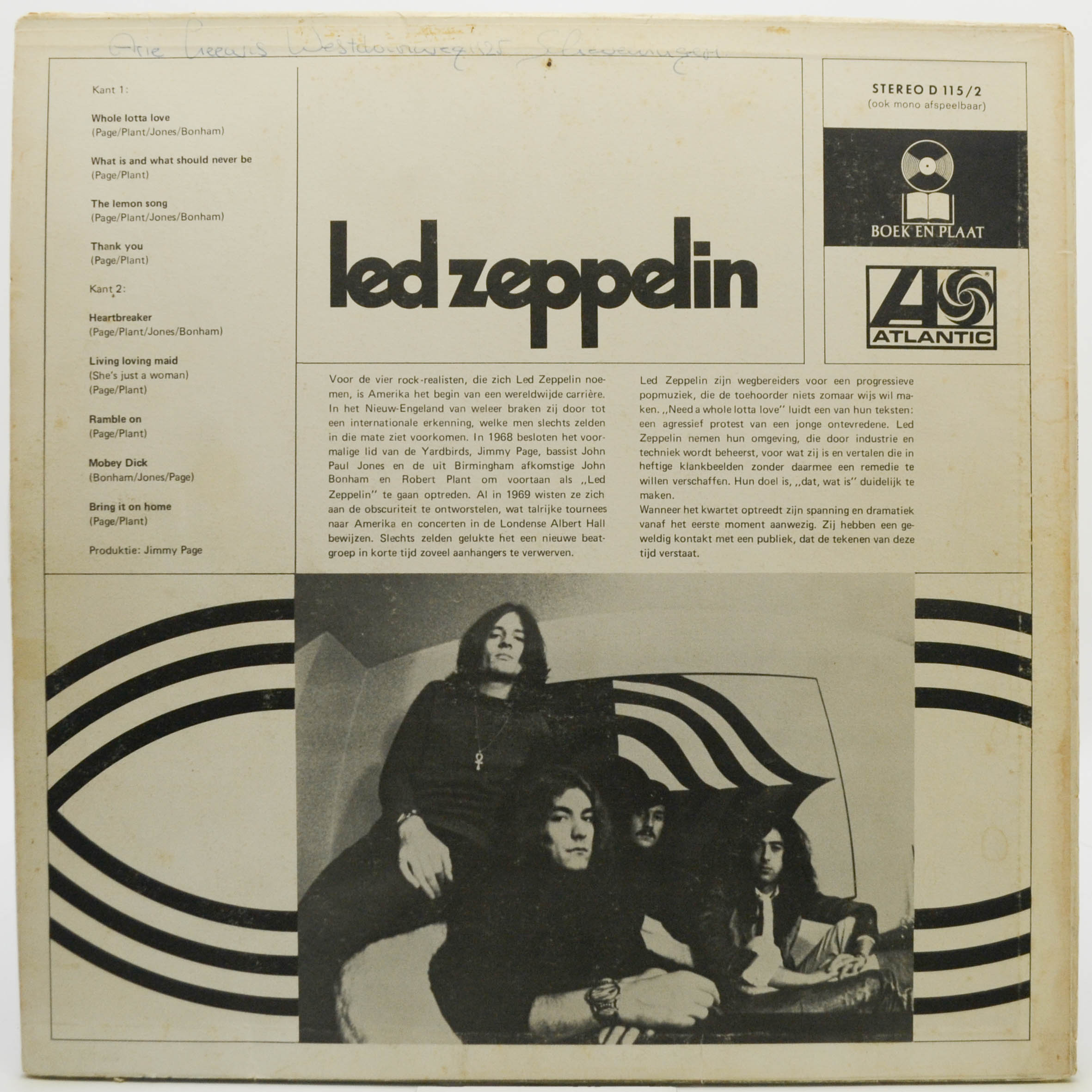 Виниловая пластинка Led Zeppelin — Led Zeppelin, 1970