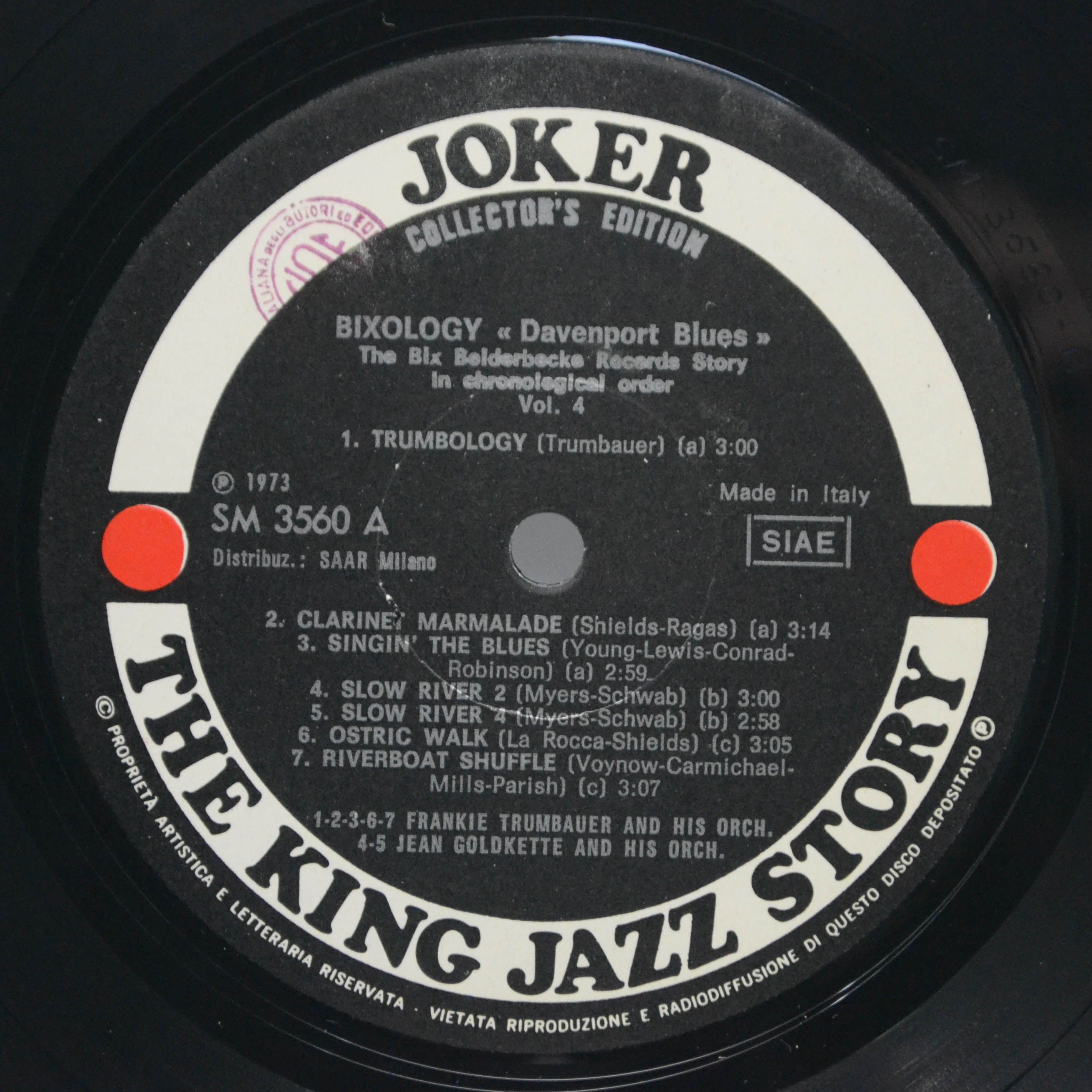 Виниловая пластинка Bix Beiderbecke — Bixology "Singin' The Blues", 1973