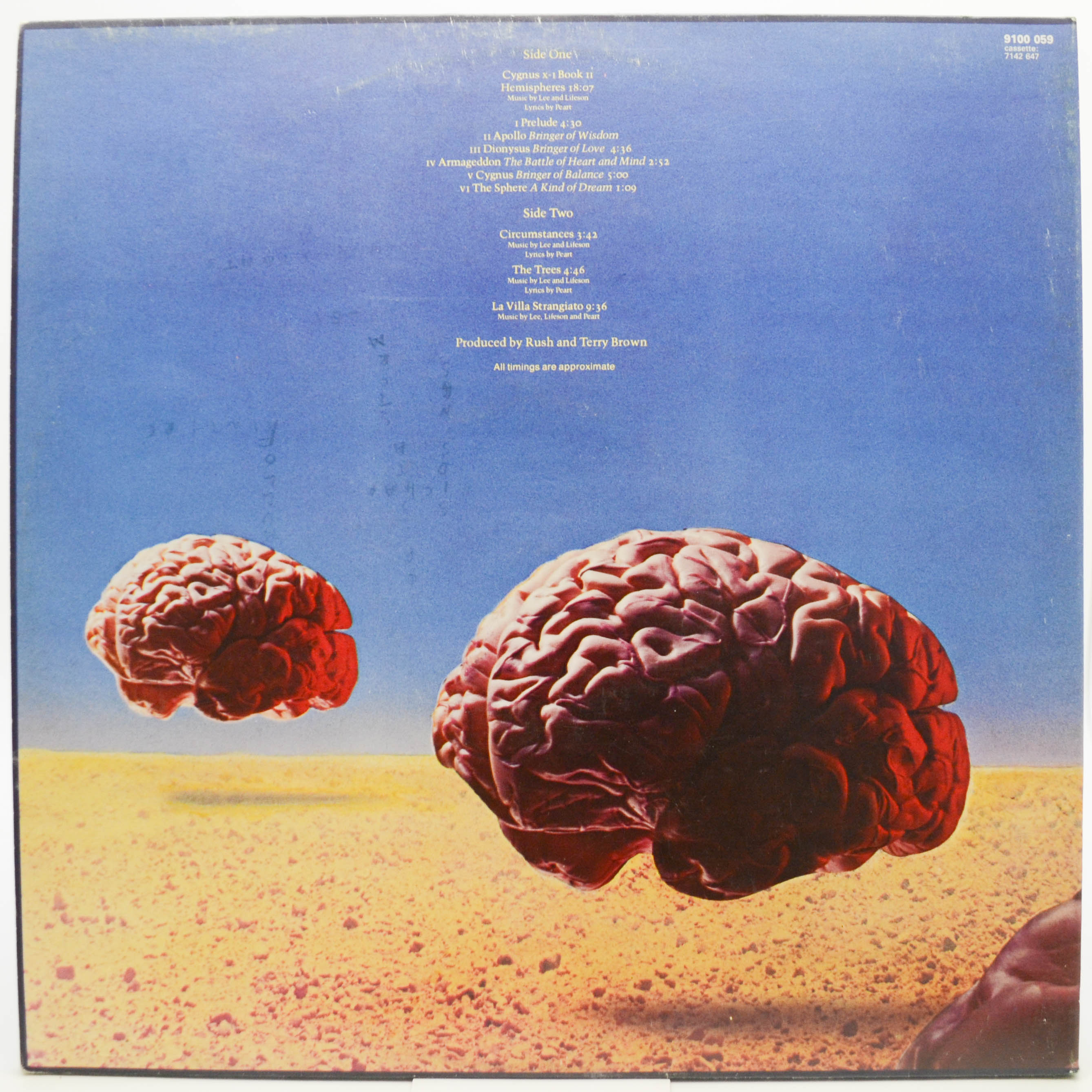 Виниловая пластинка Rush — Hemispheres (UK), 1978