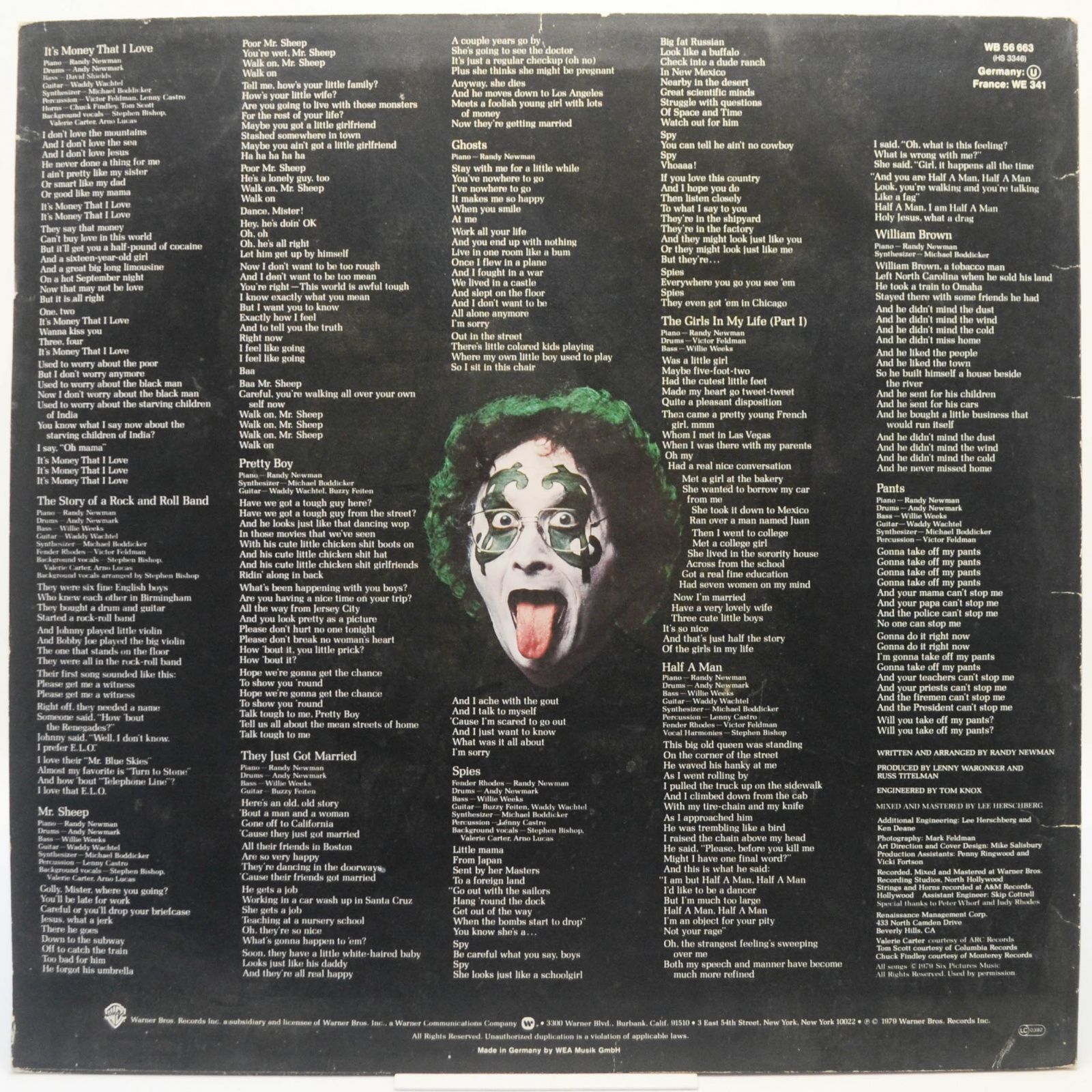Виниловая пластинка Randy Newman — Born Again, 1979