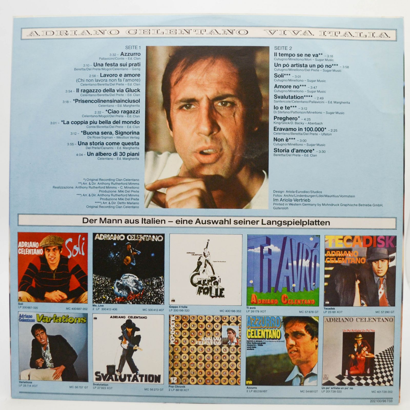 Adriano Celentano — Azzurro (2LP), 1971