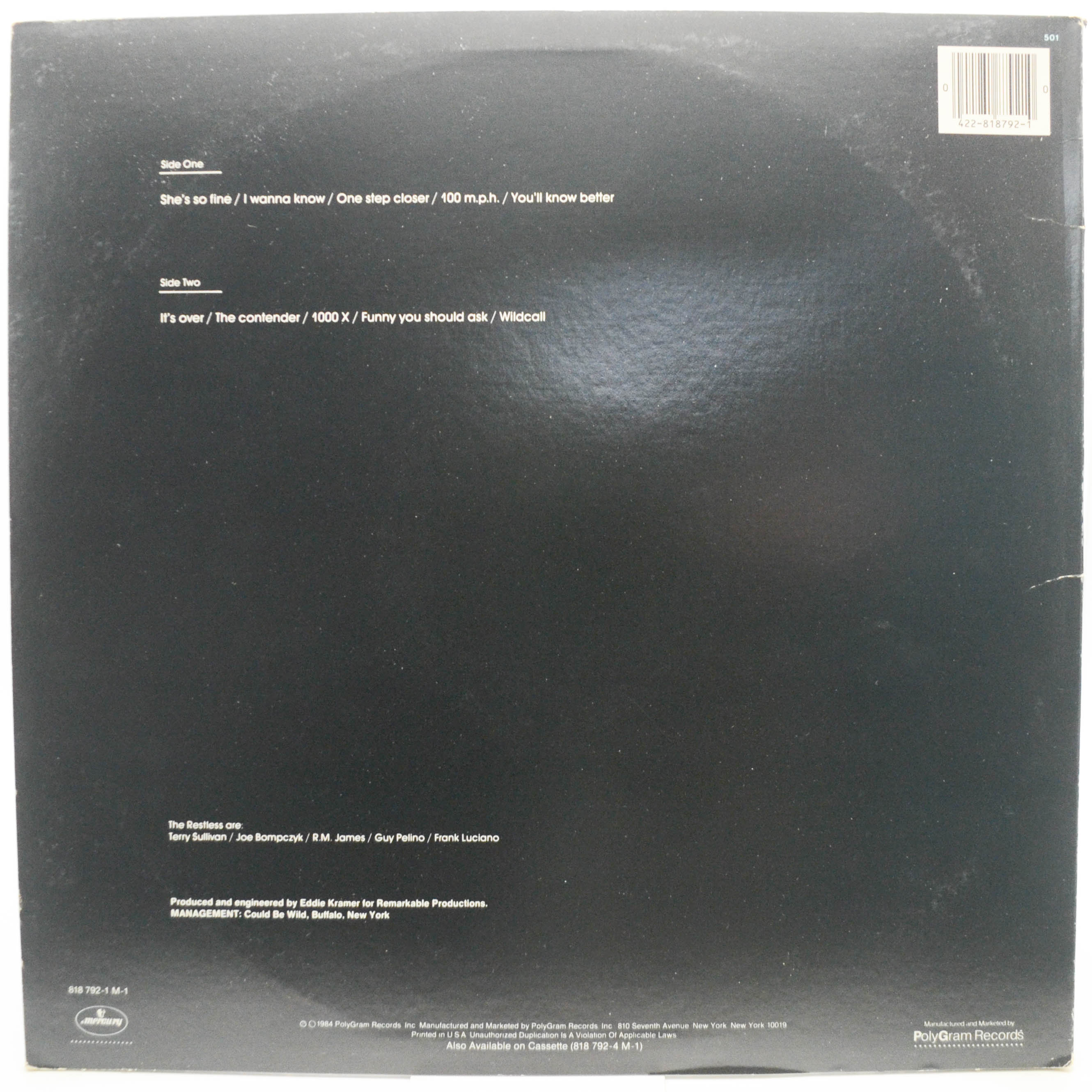 Restless — The Restless (USA), 1984