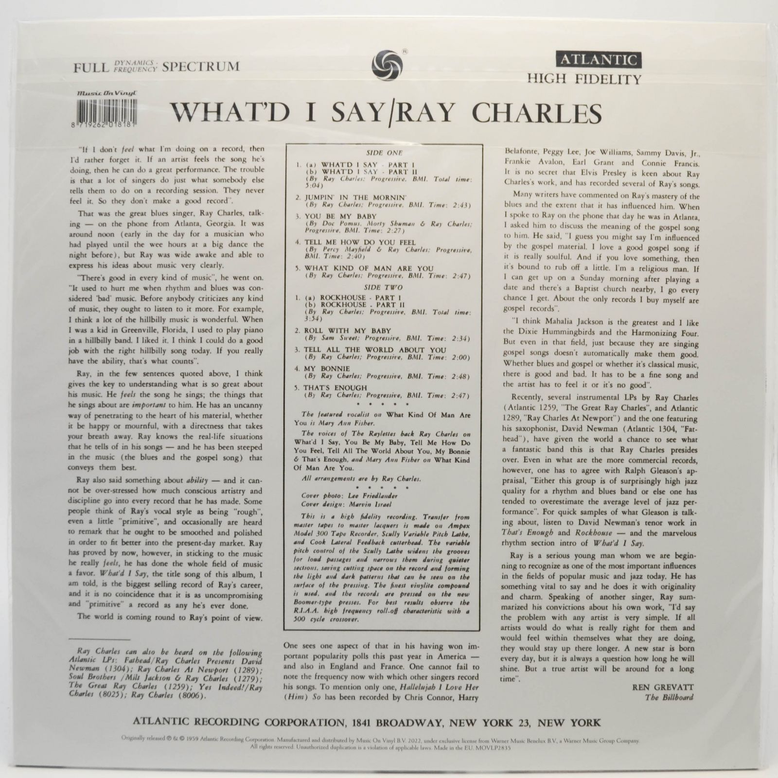 Ray Charles — What'd I Say, 1959