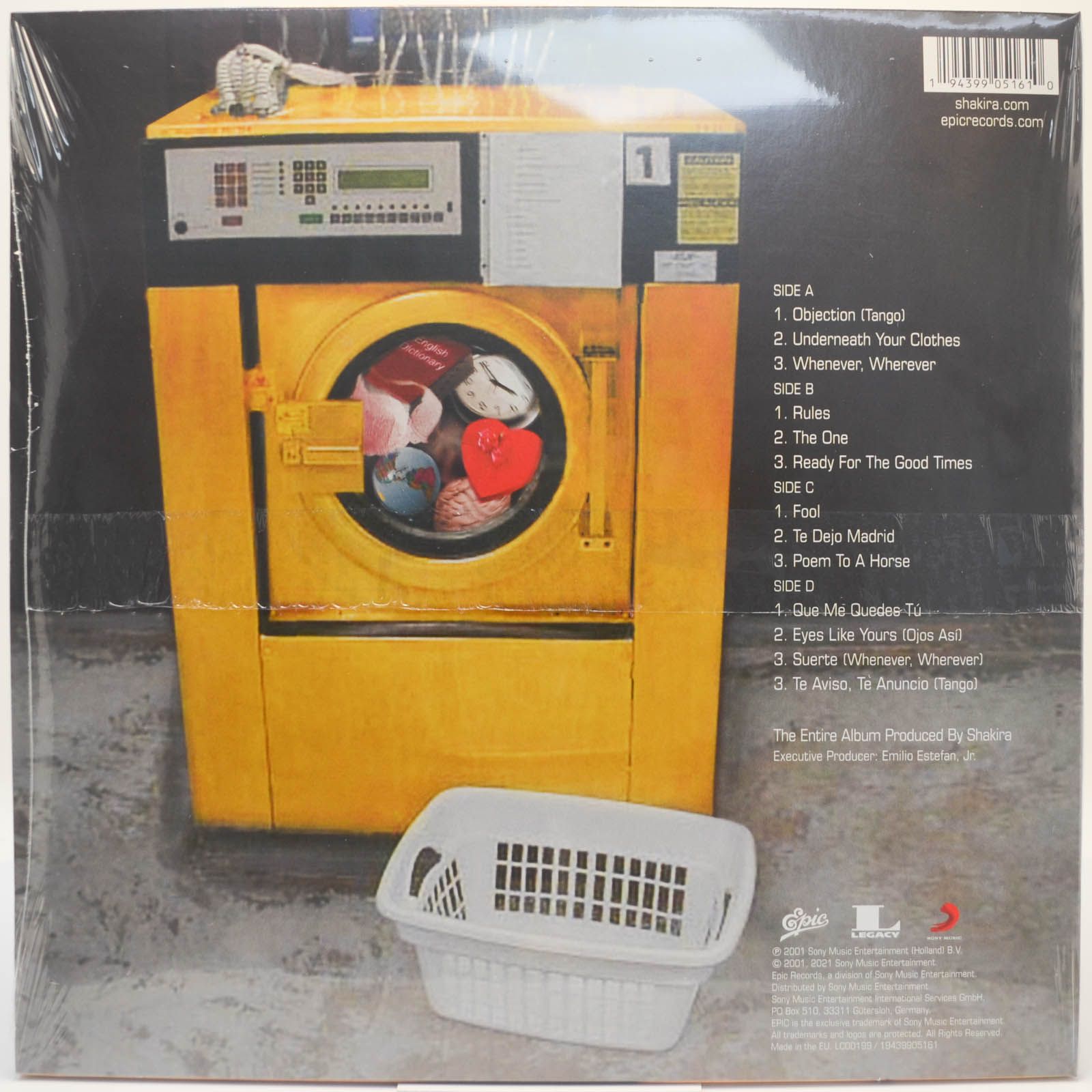 Виниловая пластинка Shakira — Laundry Service (2LP), 2001