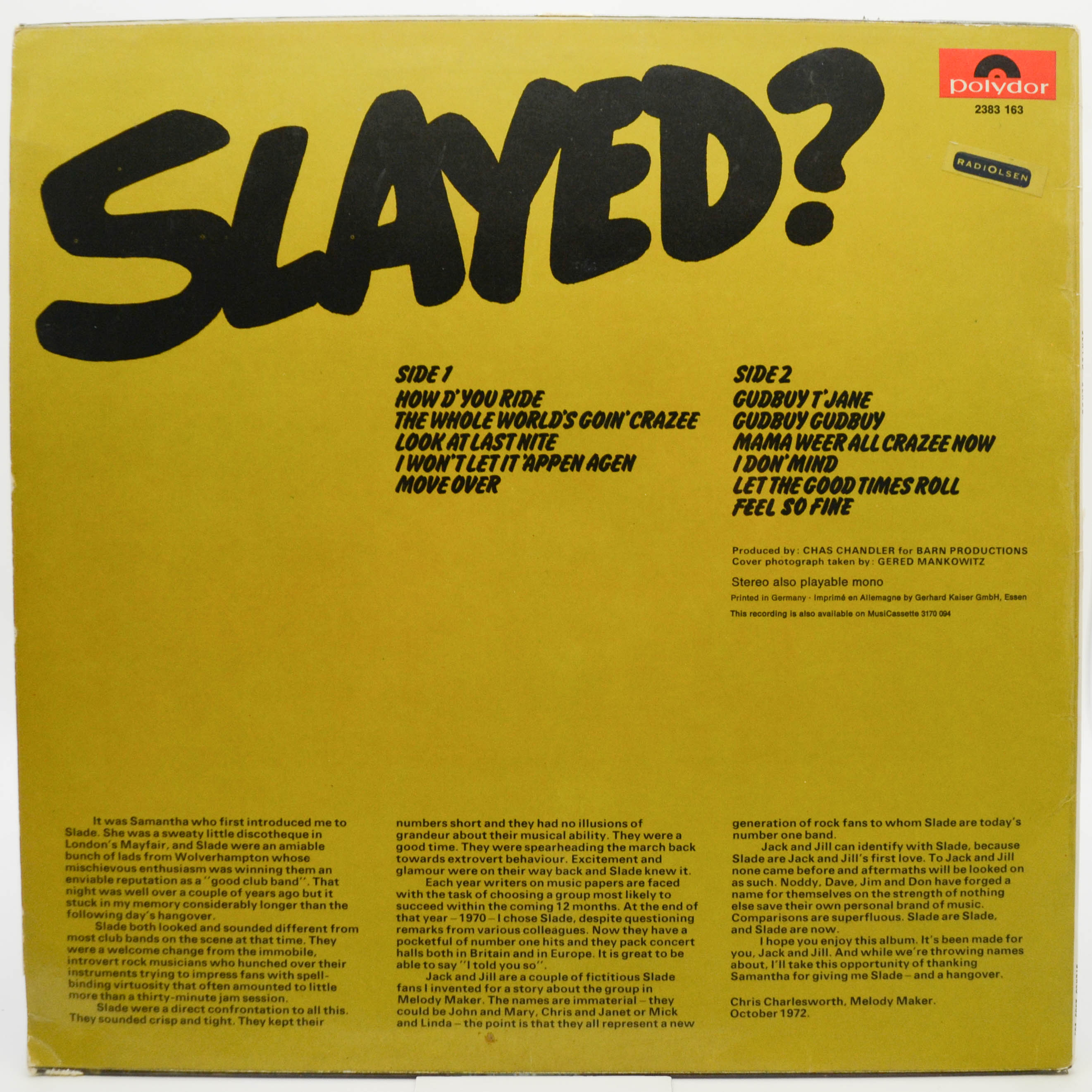 Slade — Slayed?, 1972