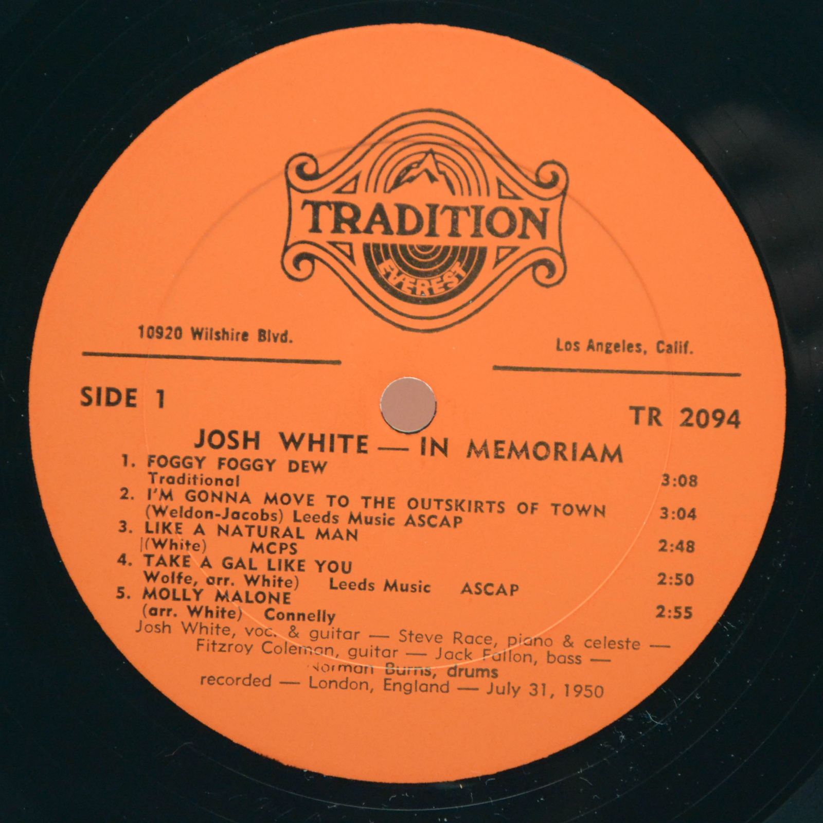 Виниловая пластинка Josh White — In Memoriam (USA), 1970