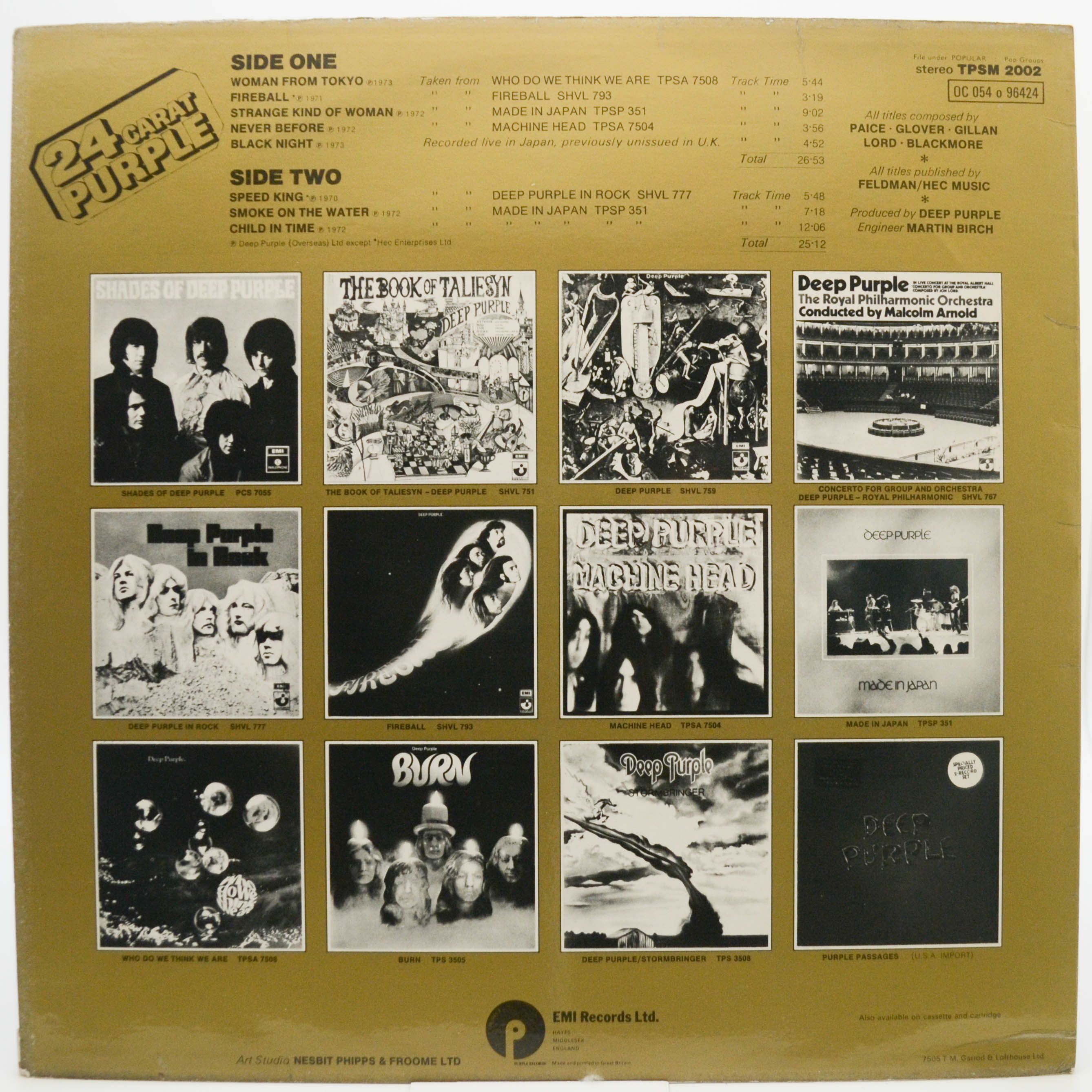 Deep Purple — 24 Carat Purple (UK), 1975