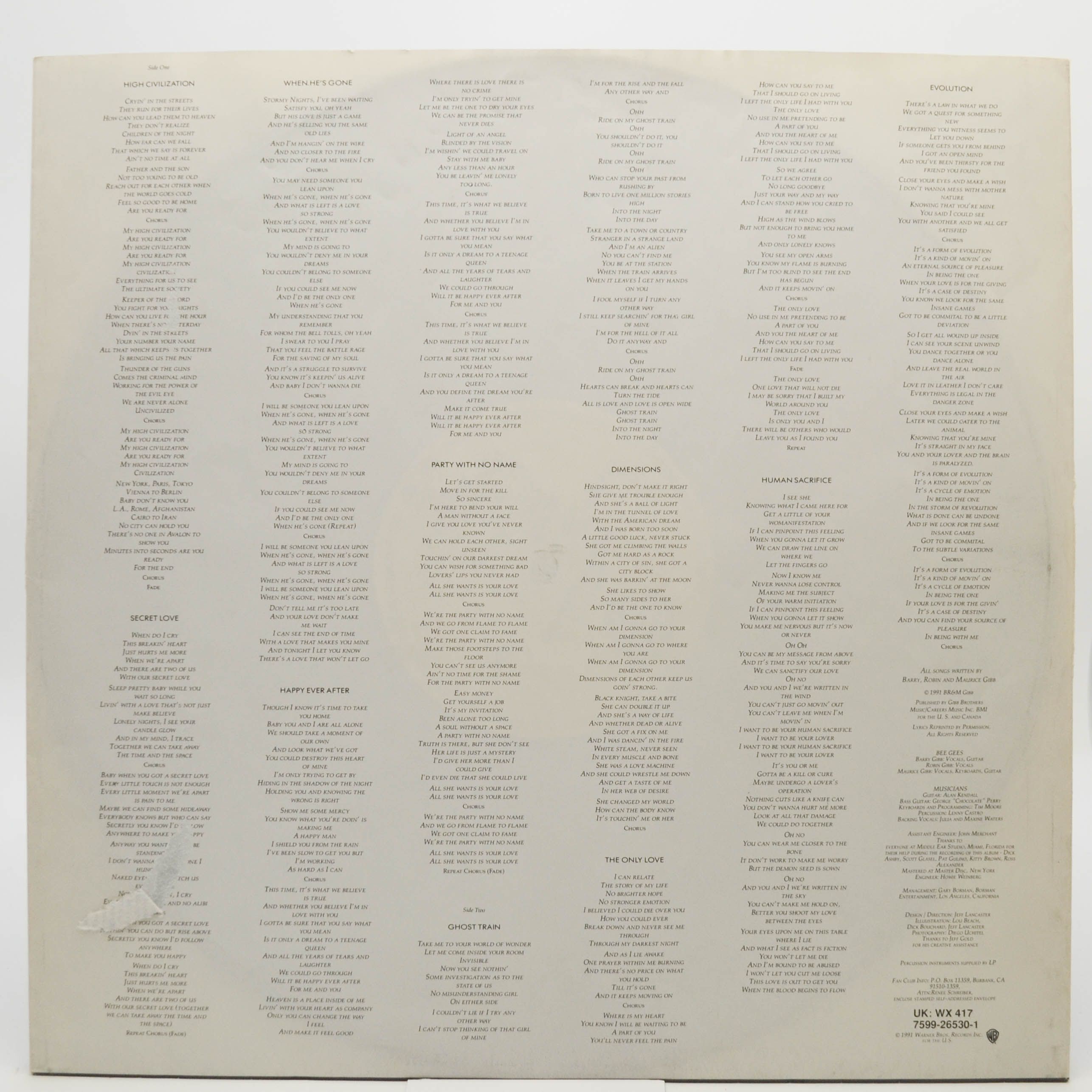 Bee Gees — High Civilization, 1991