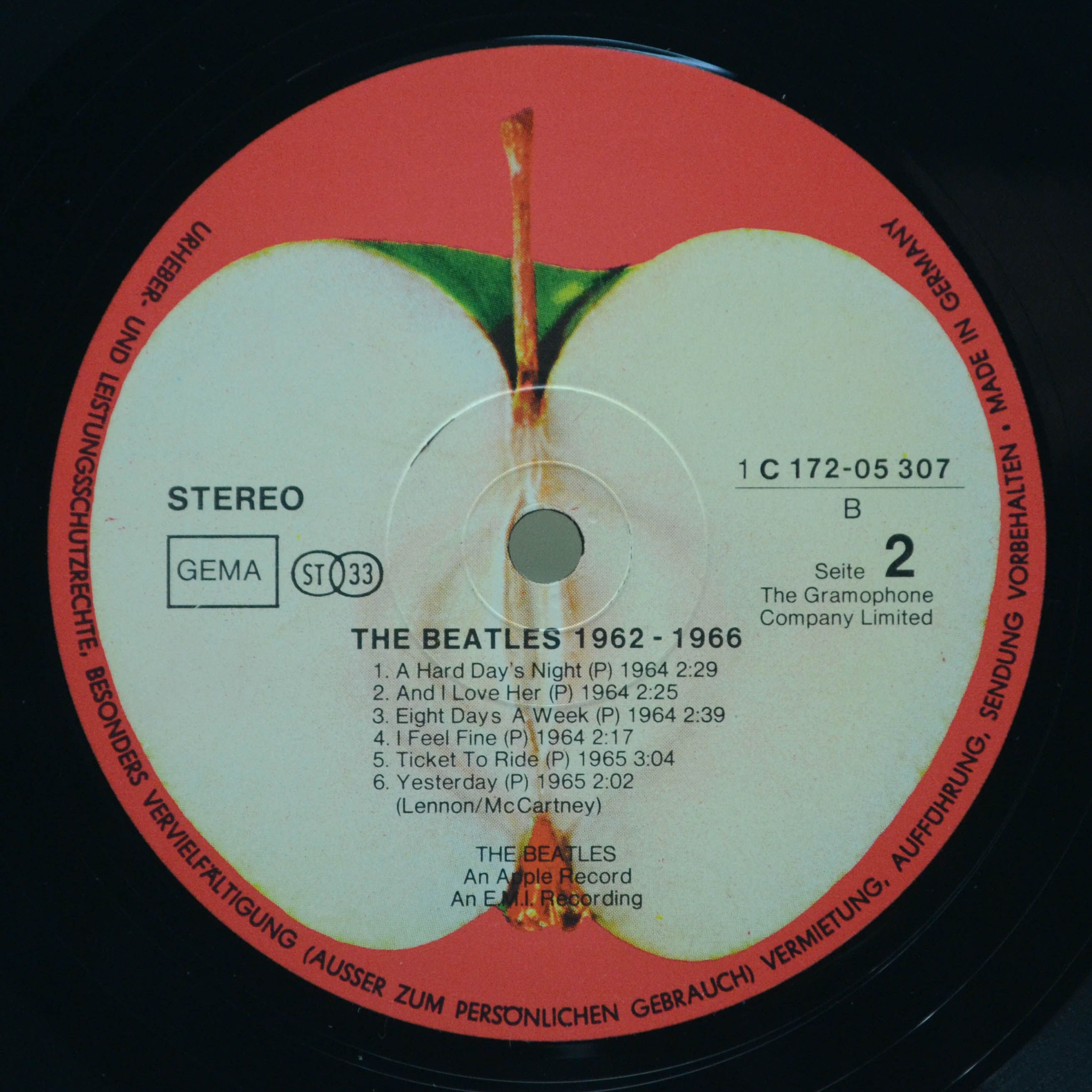 Beatles — 1962-1966 (2LP), 1973