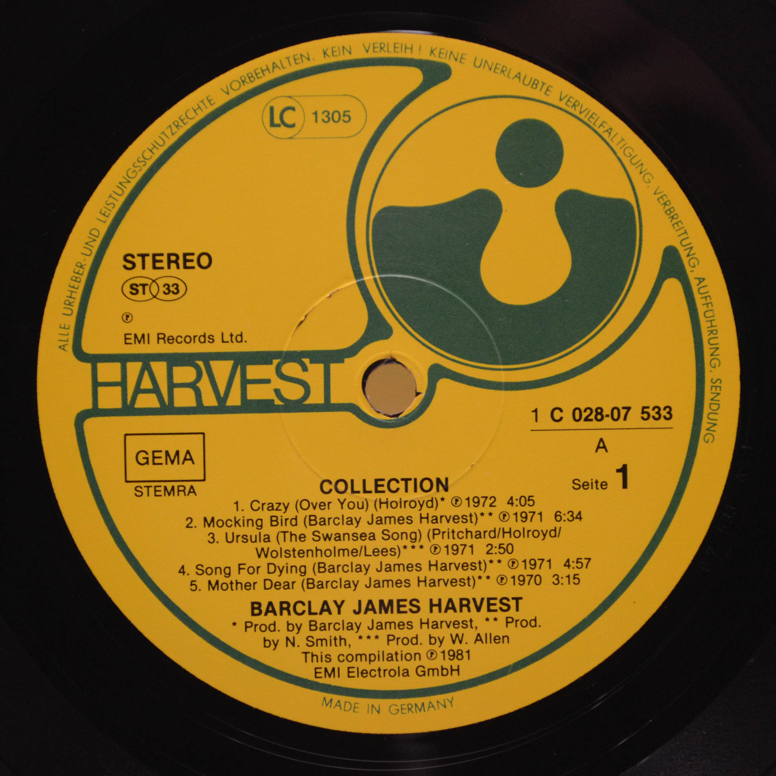 Виниловая пластинка Barclay James Harvest — Collection, 1981