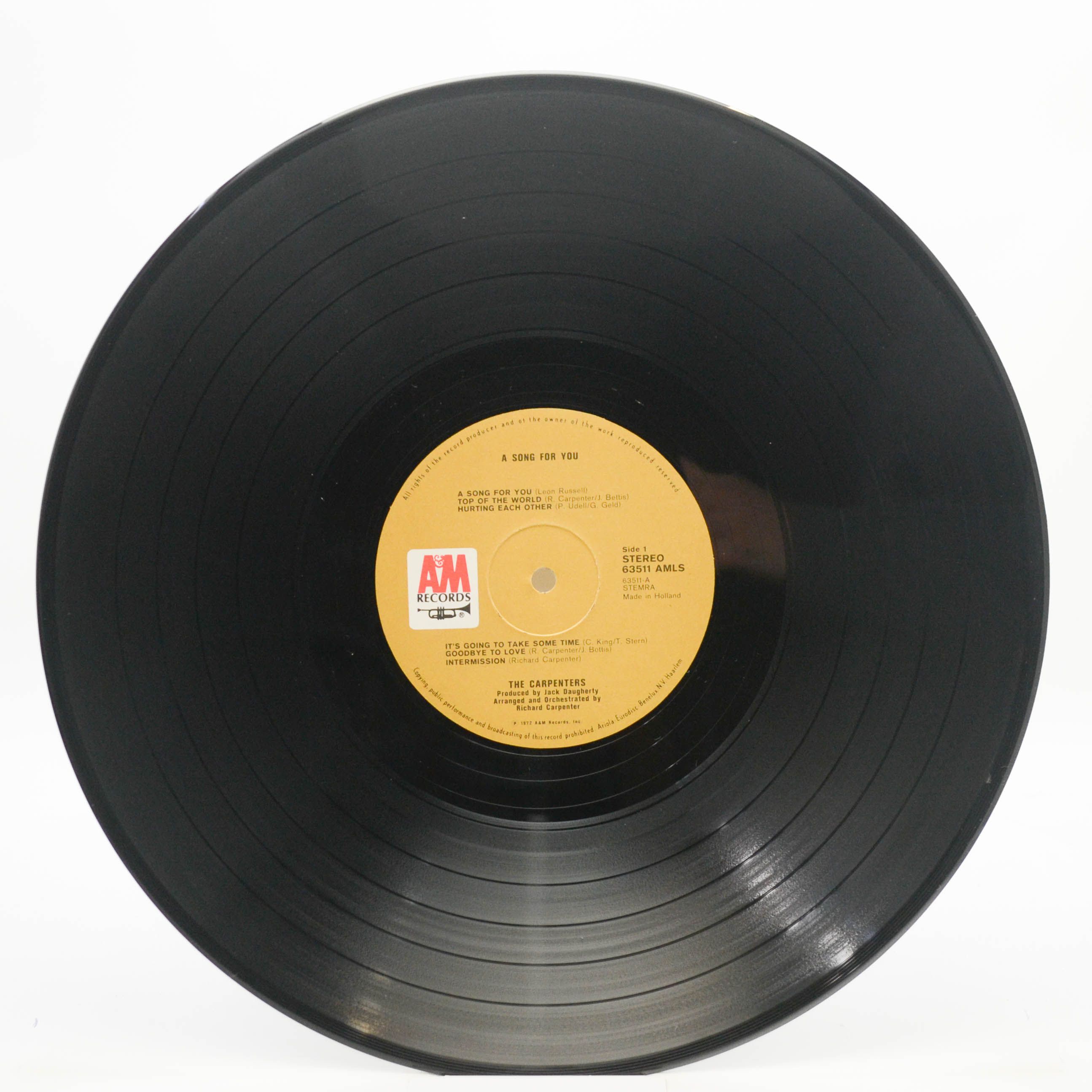 Виниловая пластинка Carpenters — A Song For You, 1972