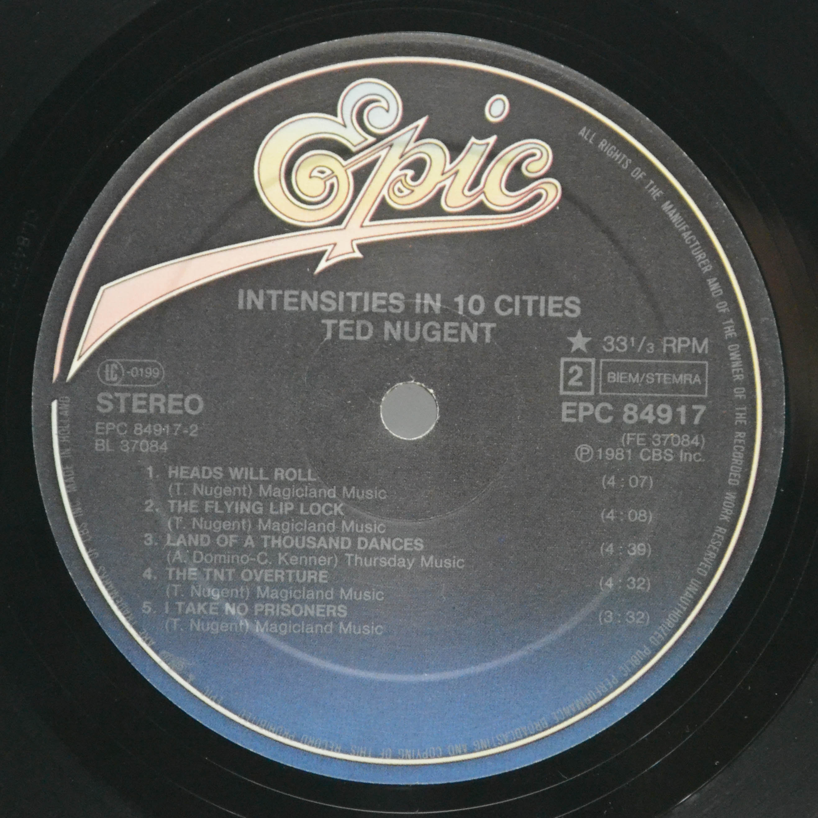 Ted Nugent — Intensities In 10 Cities, 1981