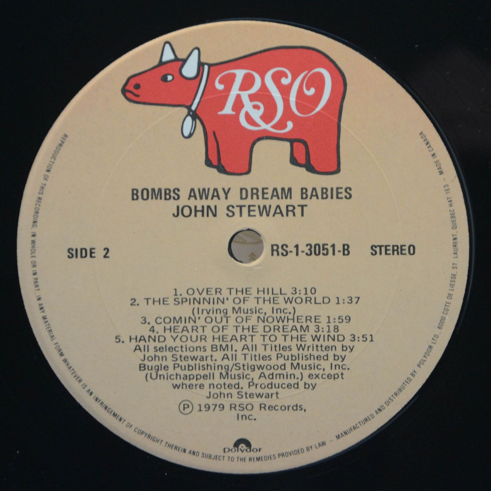 Виниловая пластинка John Stewart — Bombs Away Dream Babies, 1979