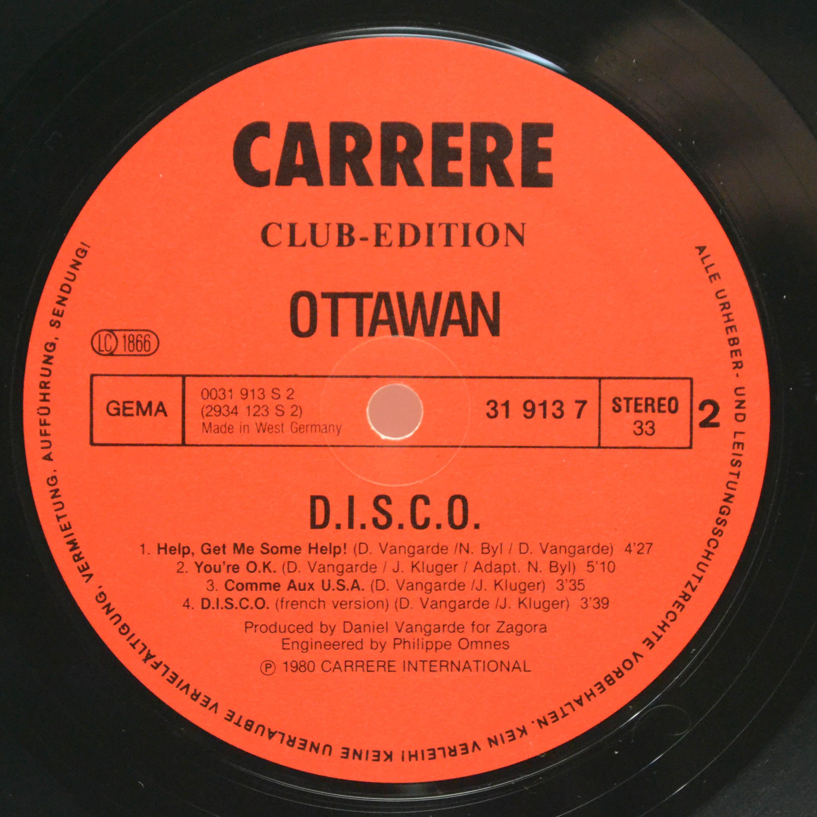 Виниловая пластинка Ottawan — D.I.S.C.O., 1980