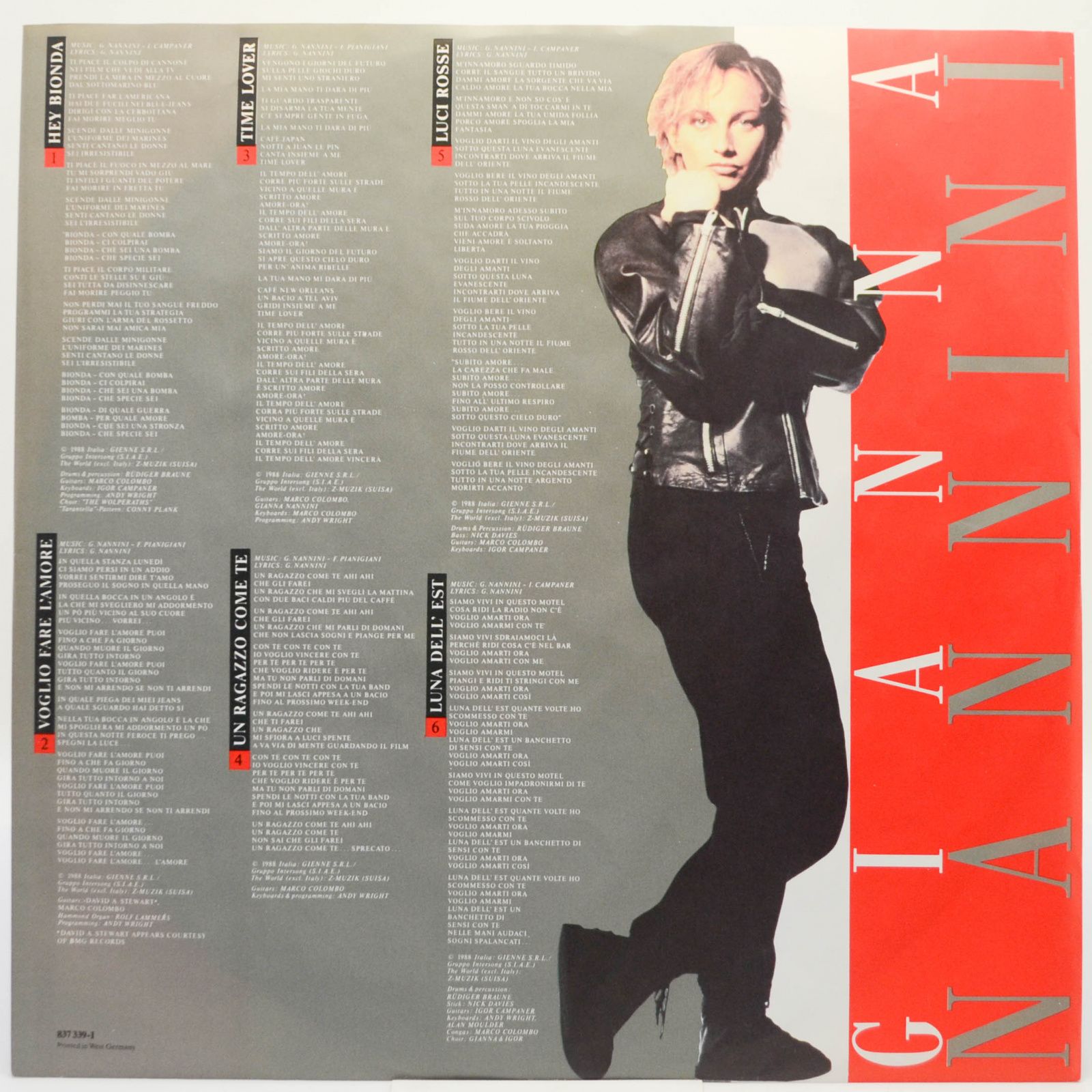 Gianna Nannini — Malafemmina, 1988