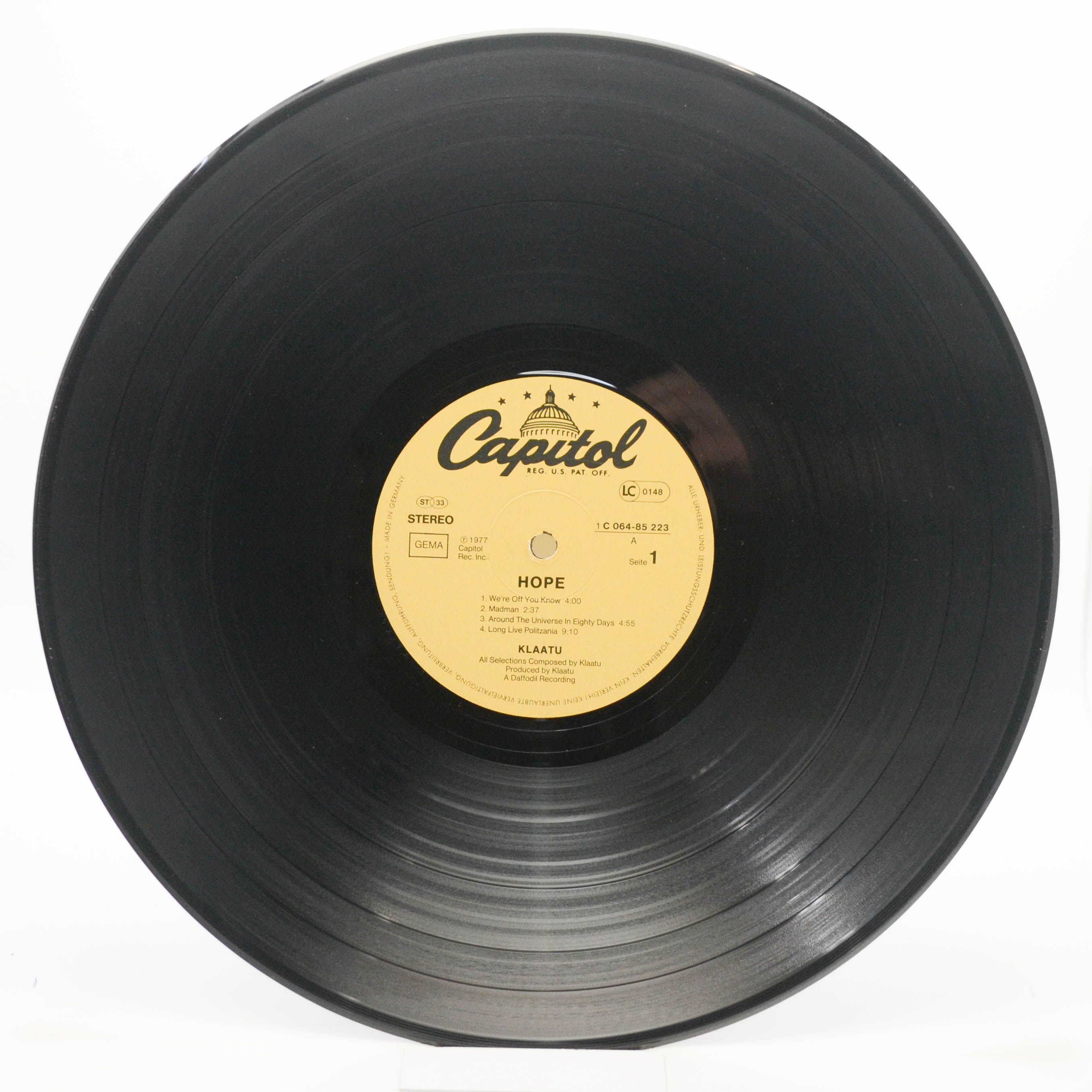 Виниловая пластинка Klaatu — Hope, 1977