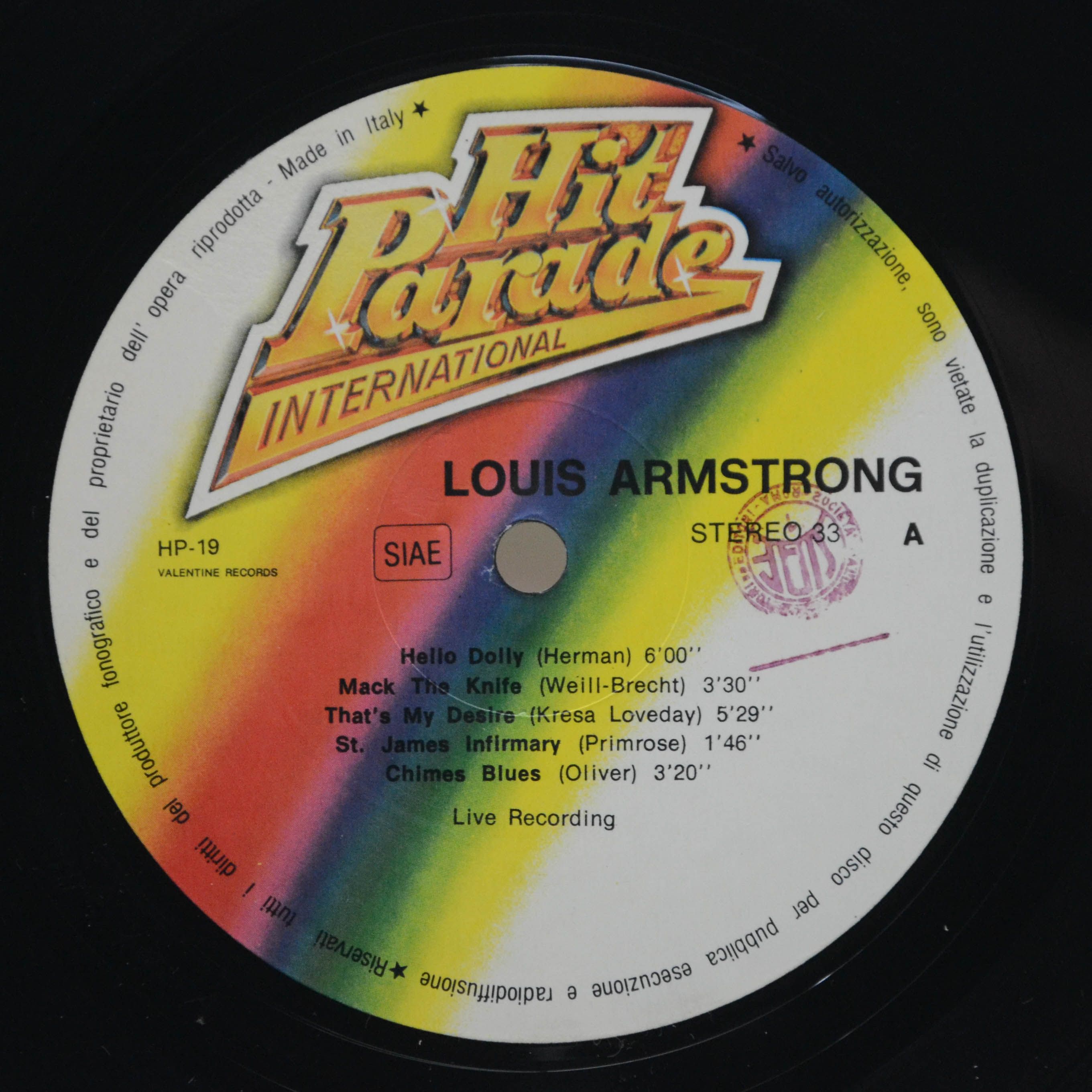 Louis Armstrong — Louis Armstrong (booklet ), 1982