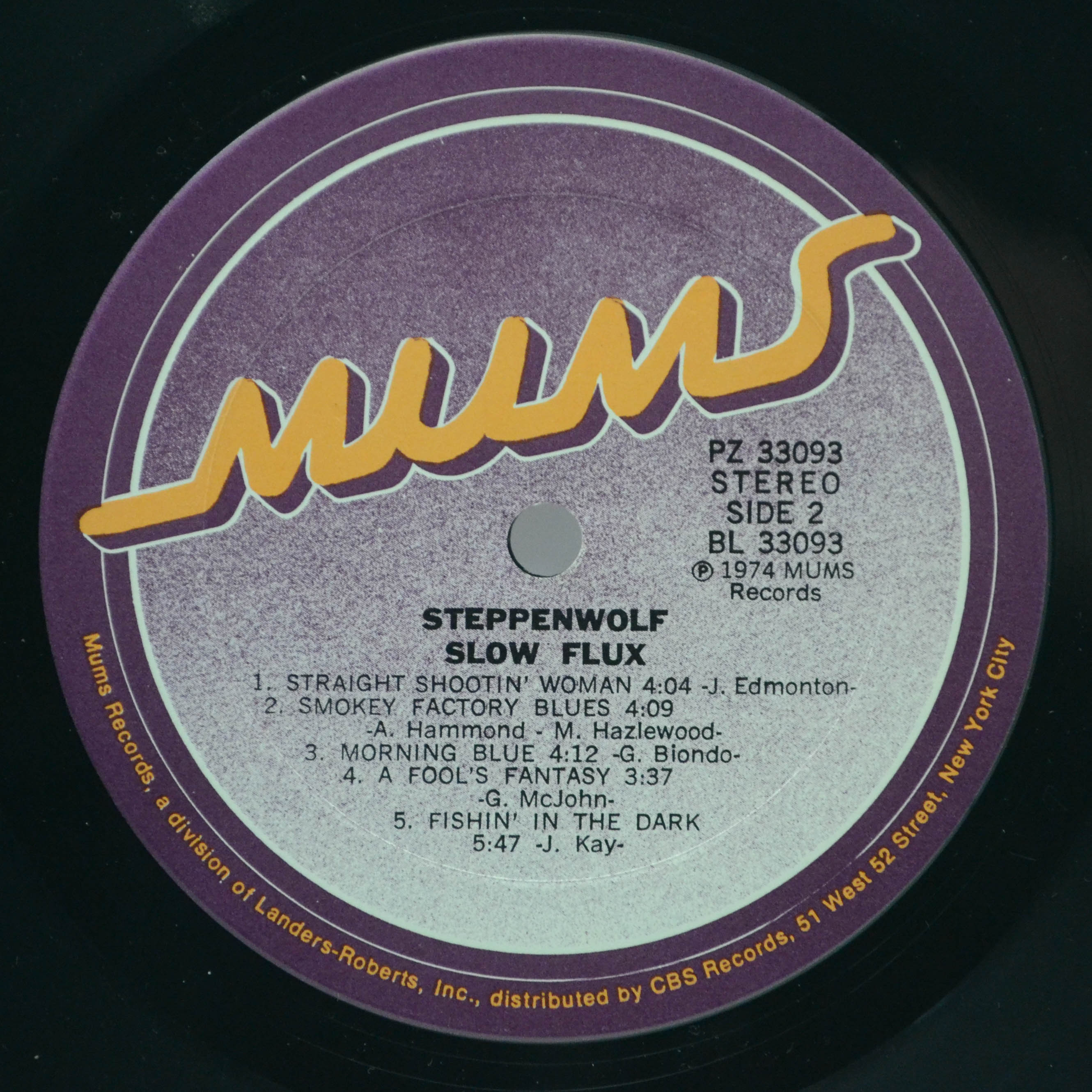 Виниловая пластинка Steppenwolf — Slow Flux (1-st, USA), 1974