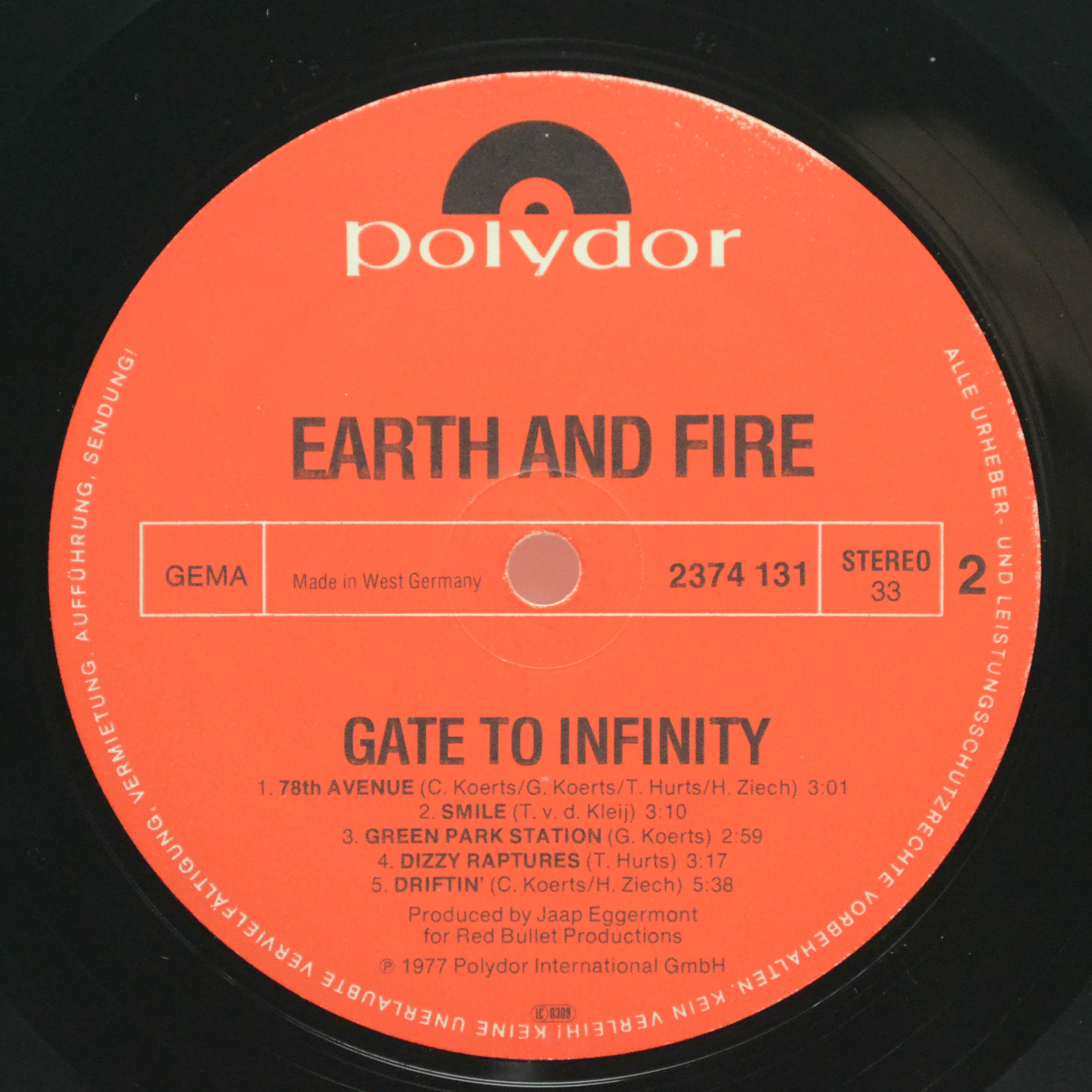 Виниловая пластинка Earth And Fire — Gate To Infinity, 1977
