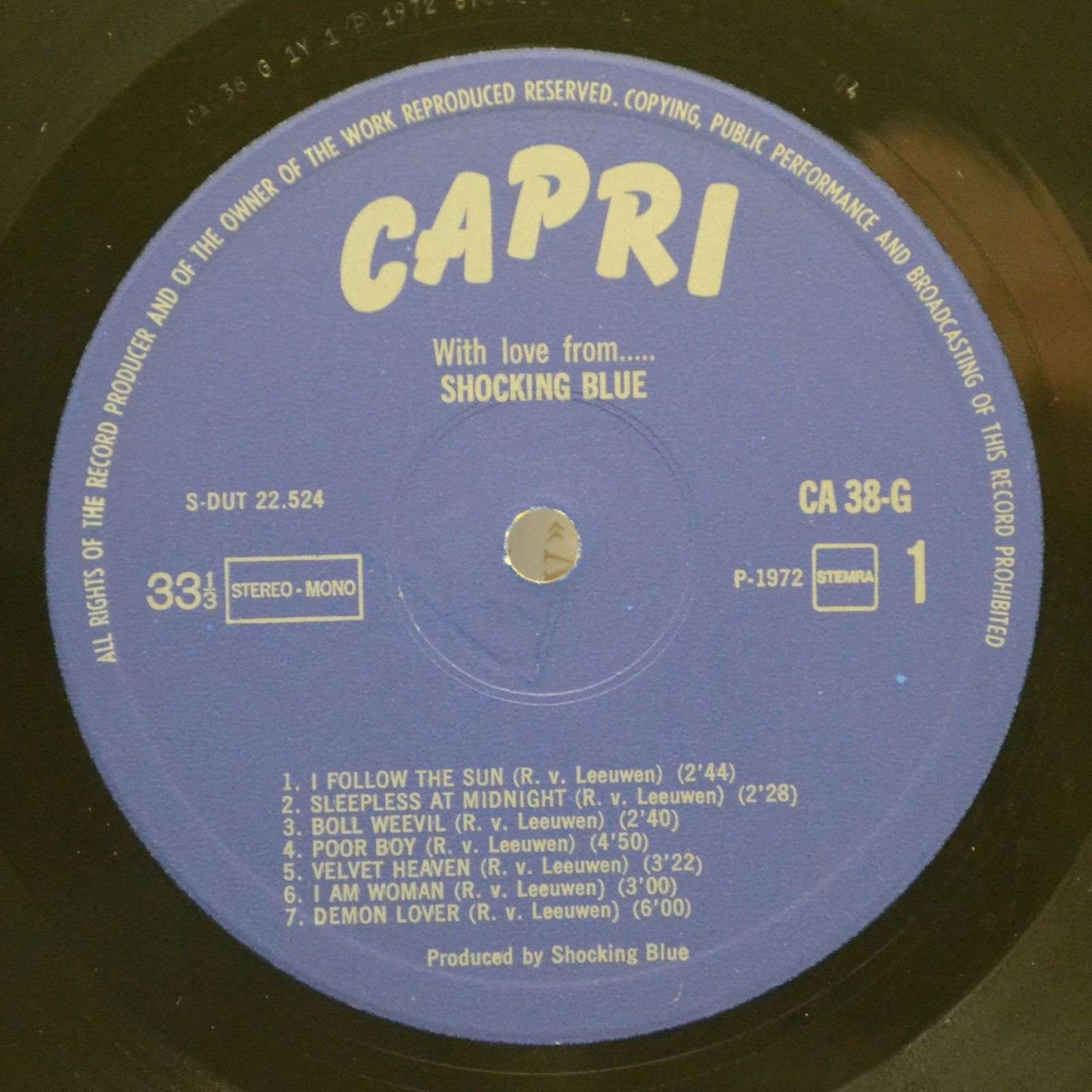 Shocking Blue — With Love From ... (Holland), 1972