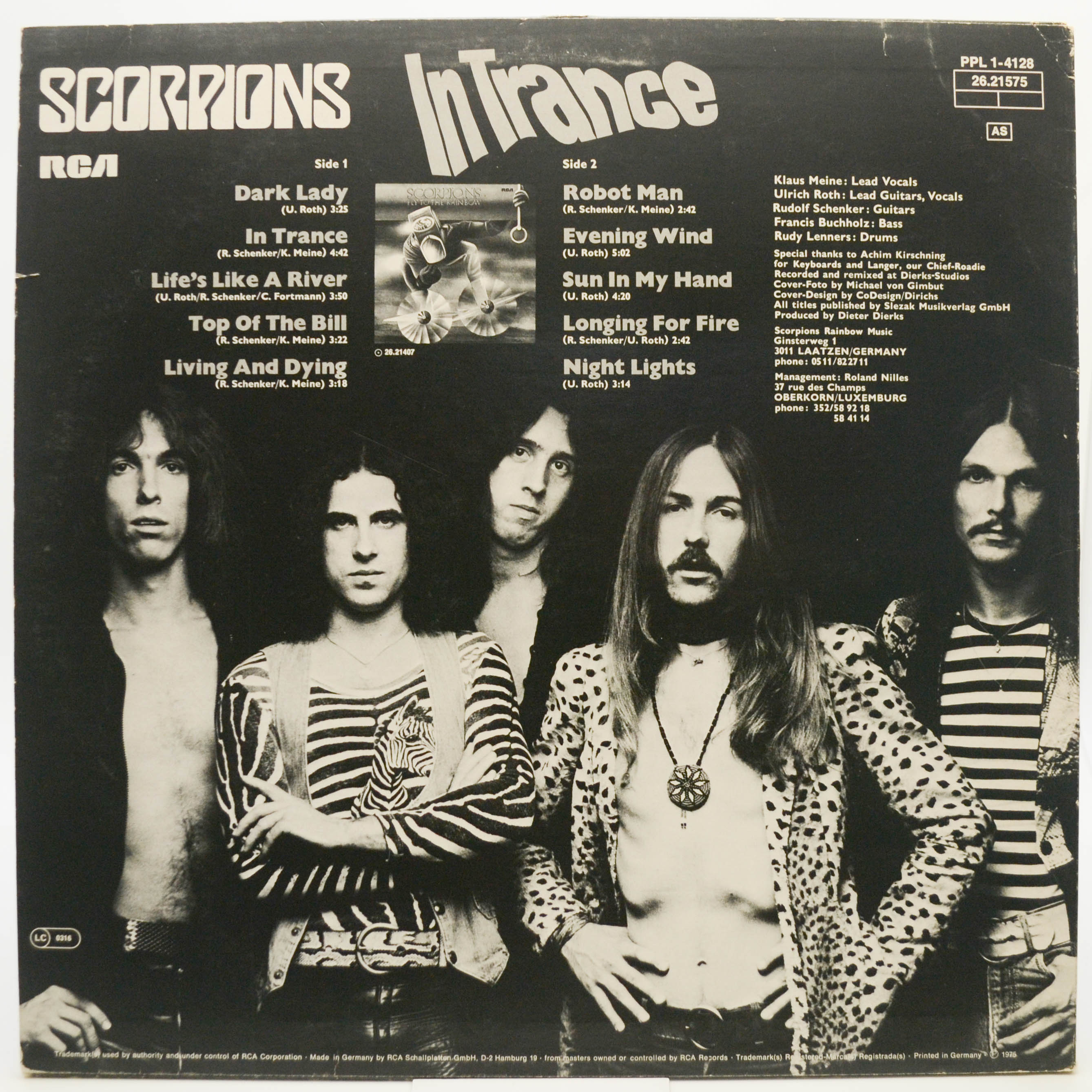 Виниловая пластинка Scorpions — In Trance, 1975