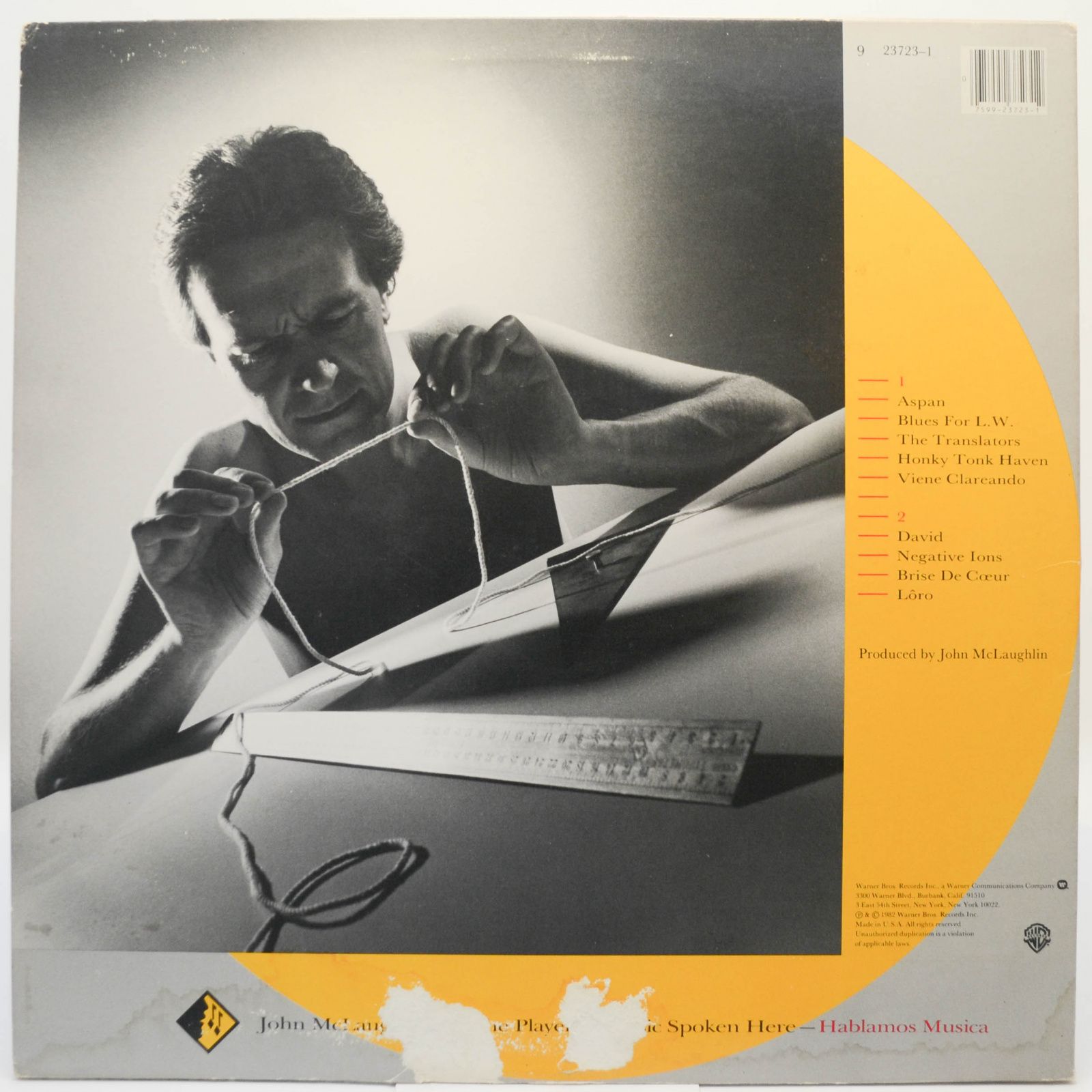 Виниловая пластинка John McLaughlin — Music Spoken Here (USA), 1982