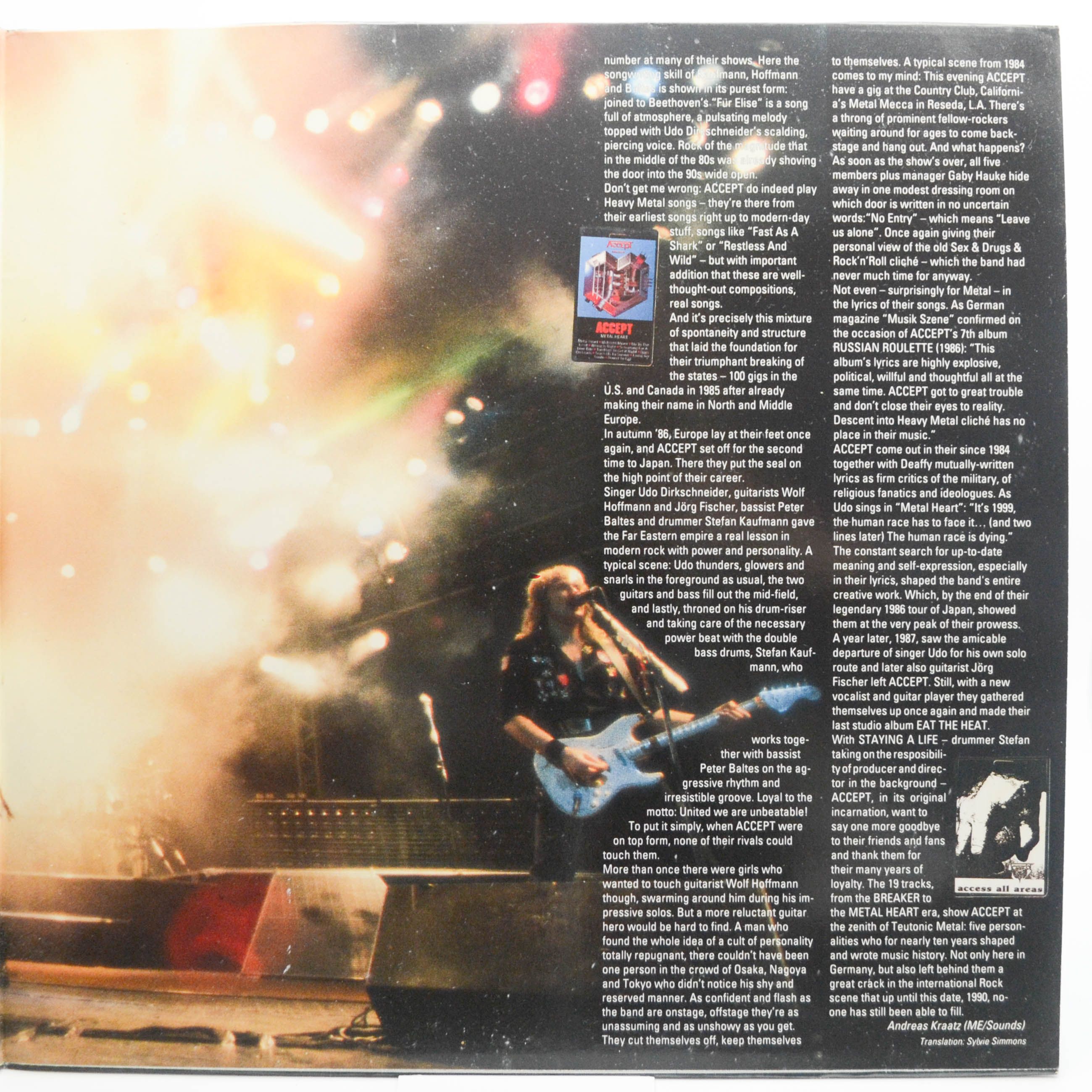 Accept — Staying A Life (2LP, 1-st, Germany), 1990