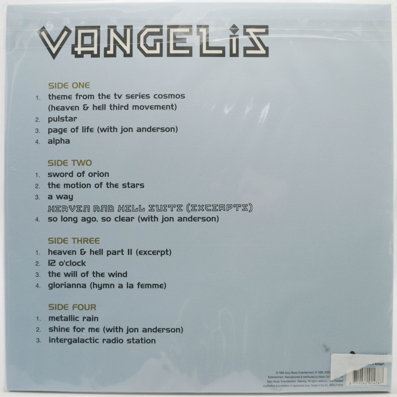 Vangelis — Gift... (2LP), 1996