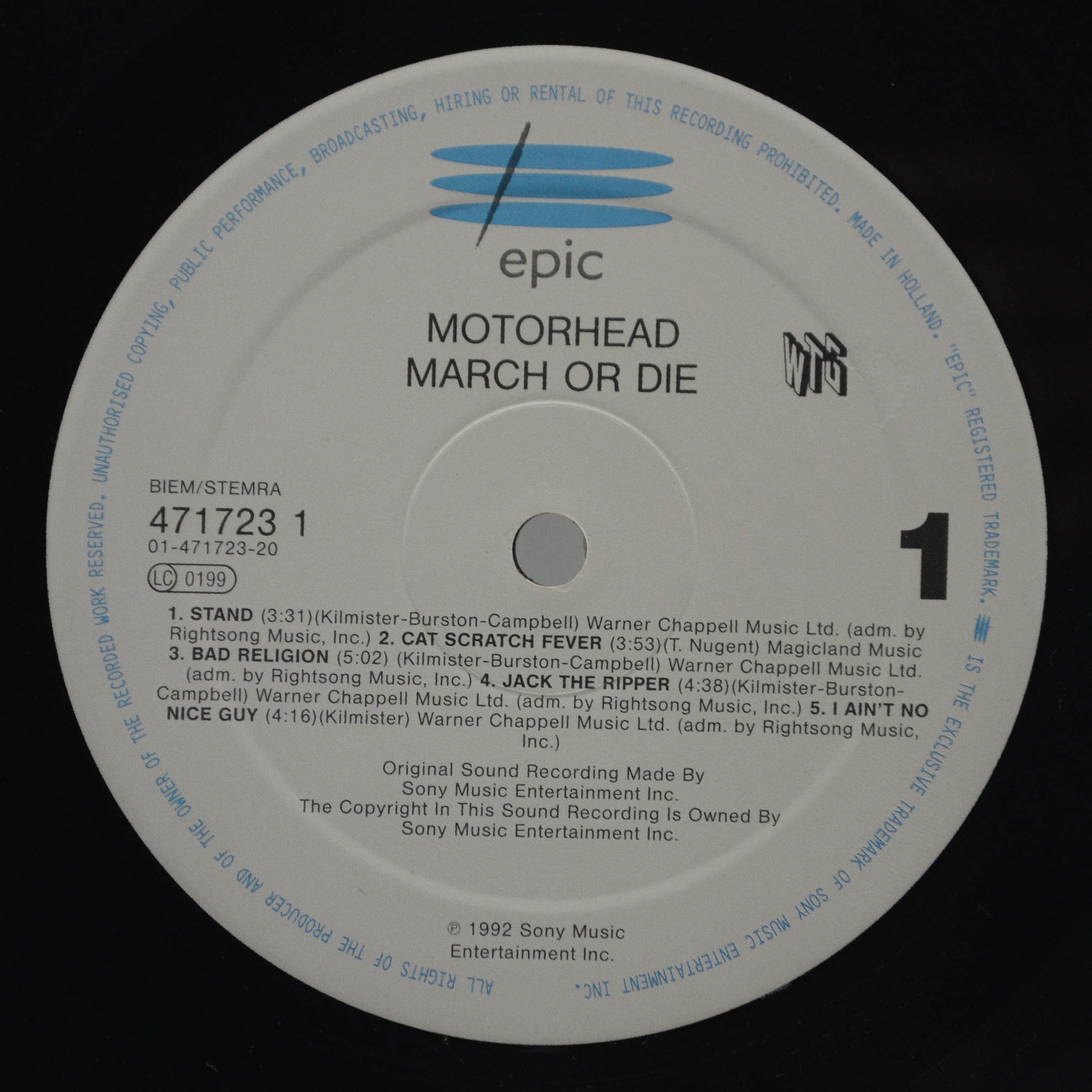 Motörhead — March Ör Die, 1992