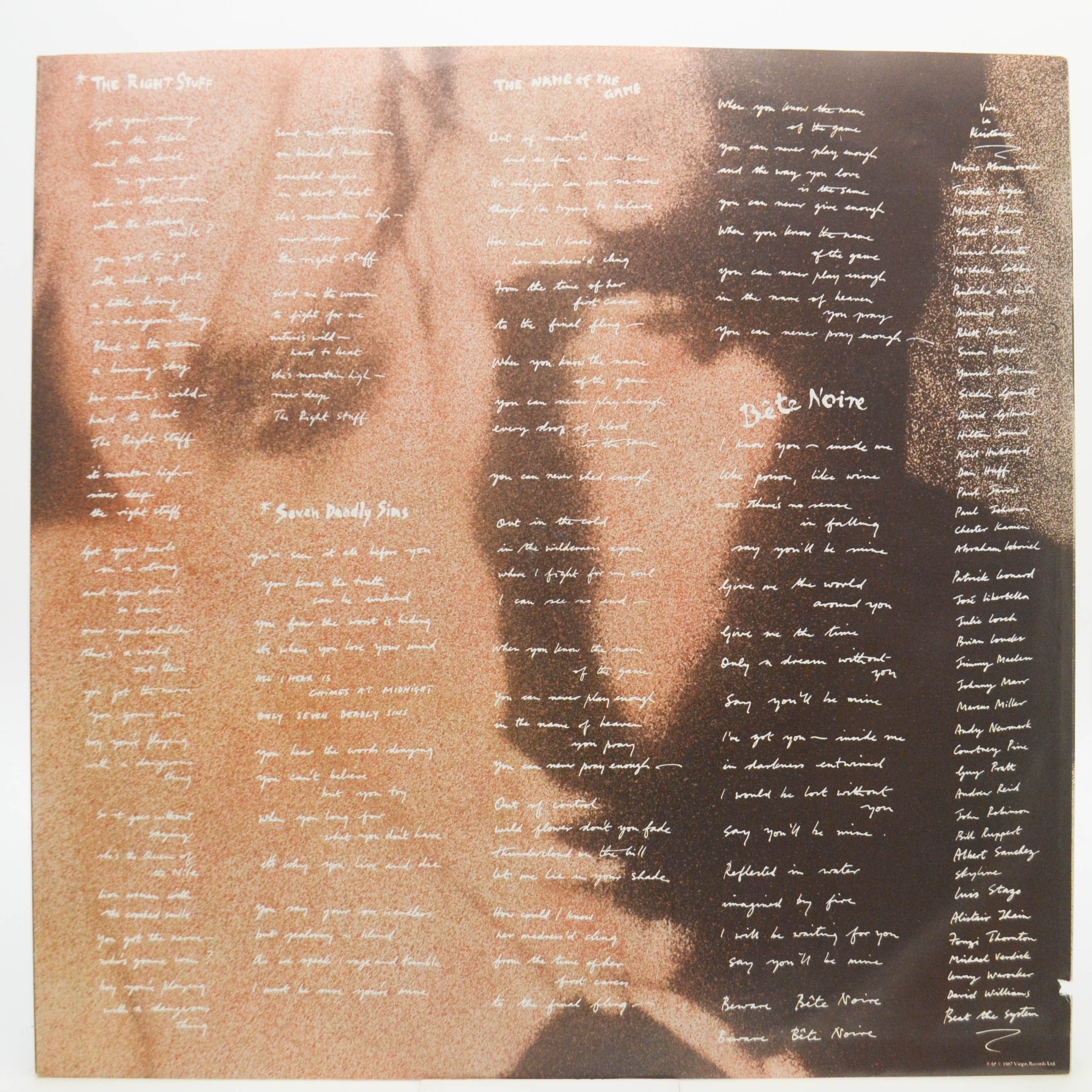 Bryan Ferry — Bête Noire, 1987