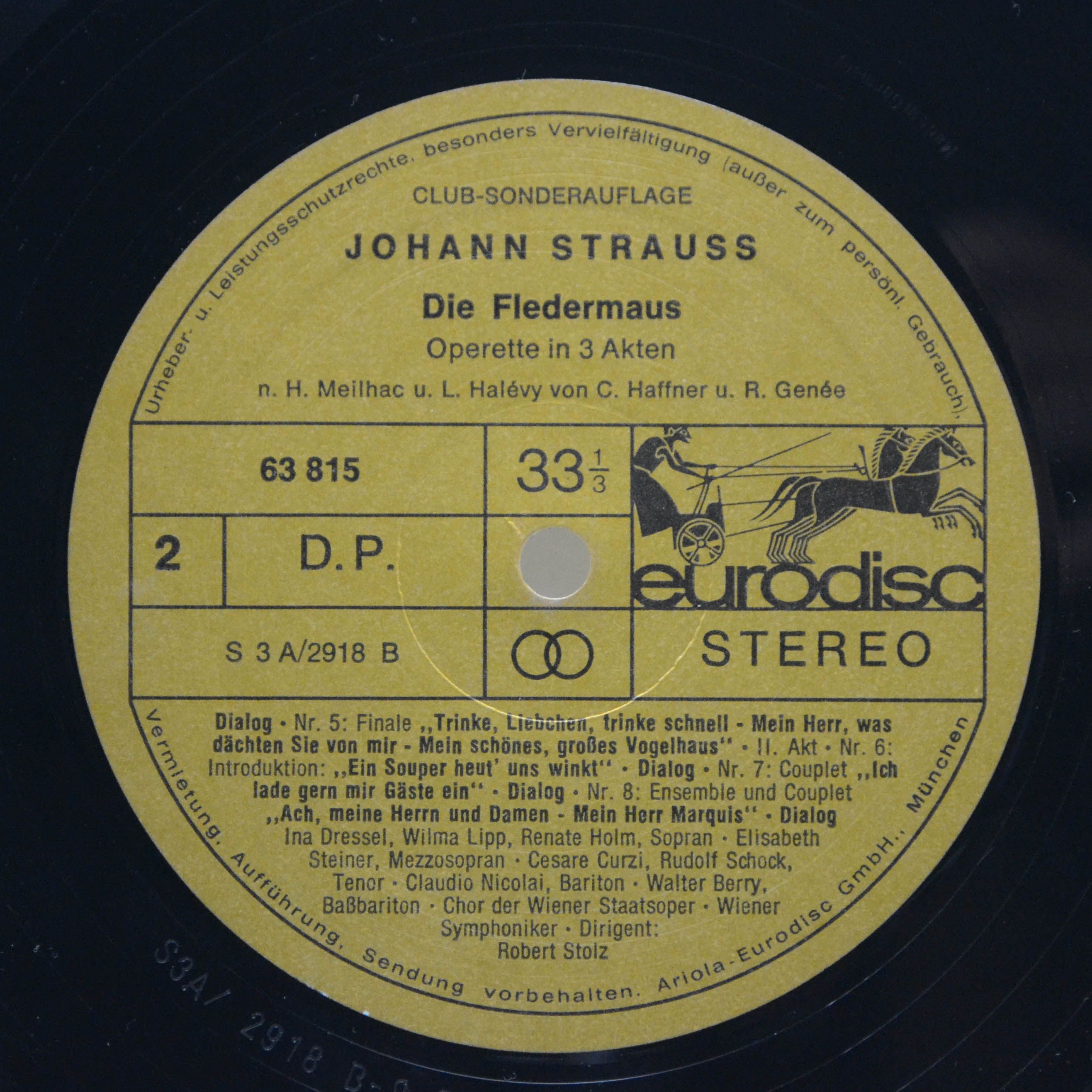 Виниловая пластинка Johann Strauss — Die Fledermaus - Gesamtaufnahme (2LP), 1964