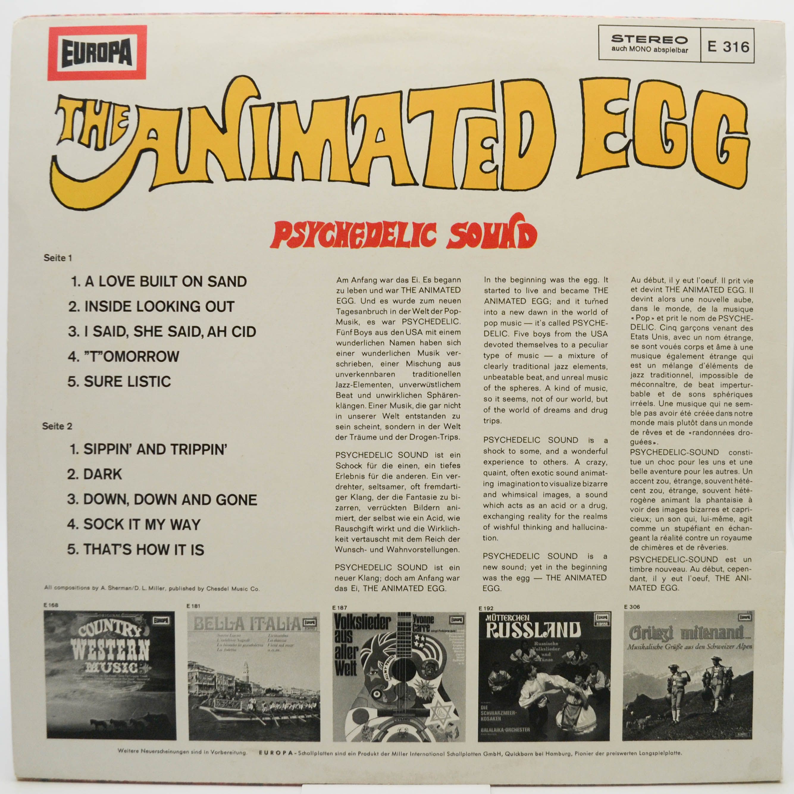 Виниловая пластинка Animated Egg — The Animated Egg, 1969