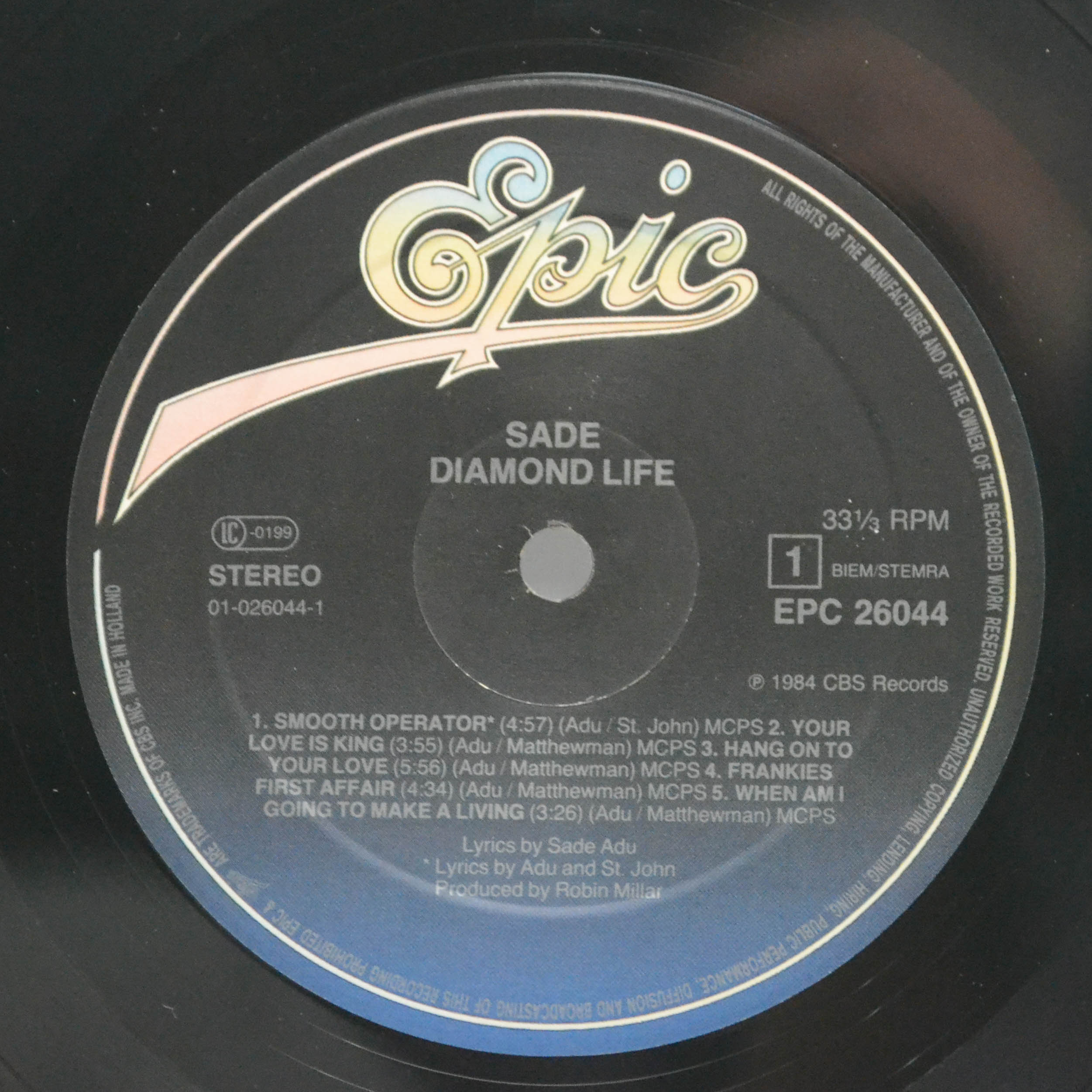 Виниловая пластинка Sade — Diamond Life, 1984